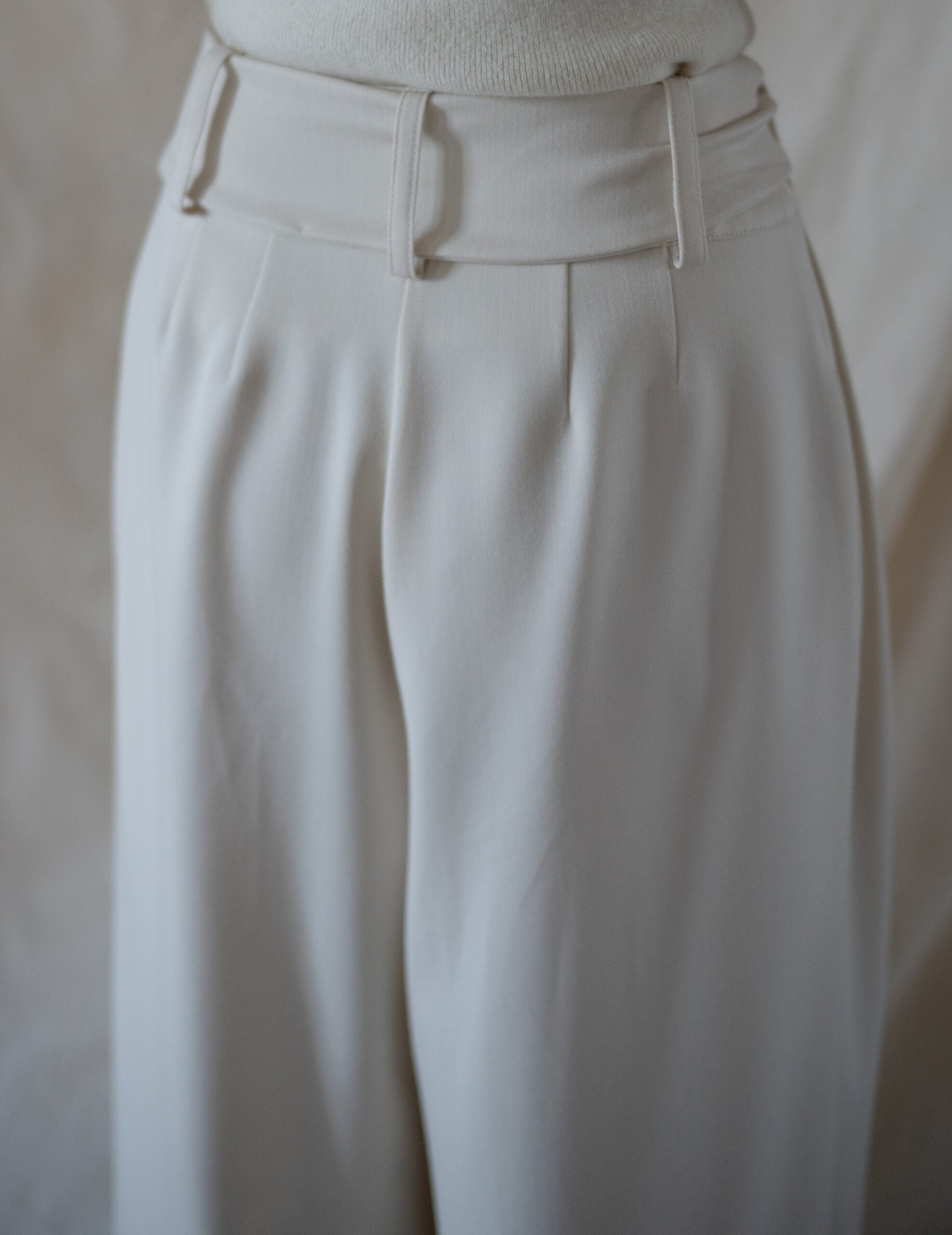 Bahroma Silk Fringe Wrap Pants・Ivory