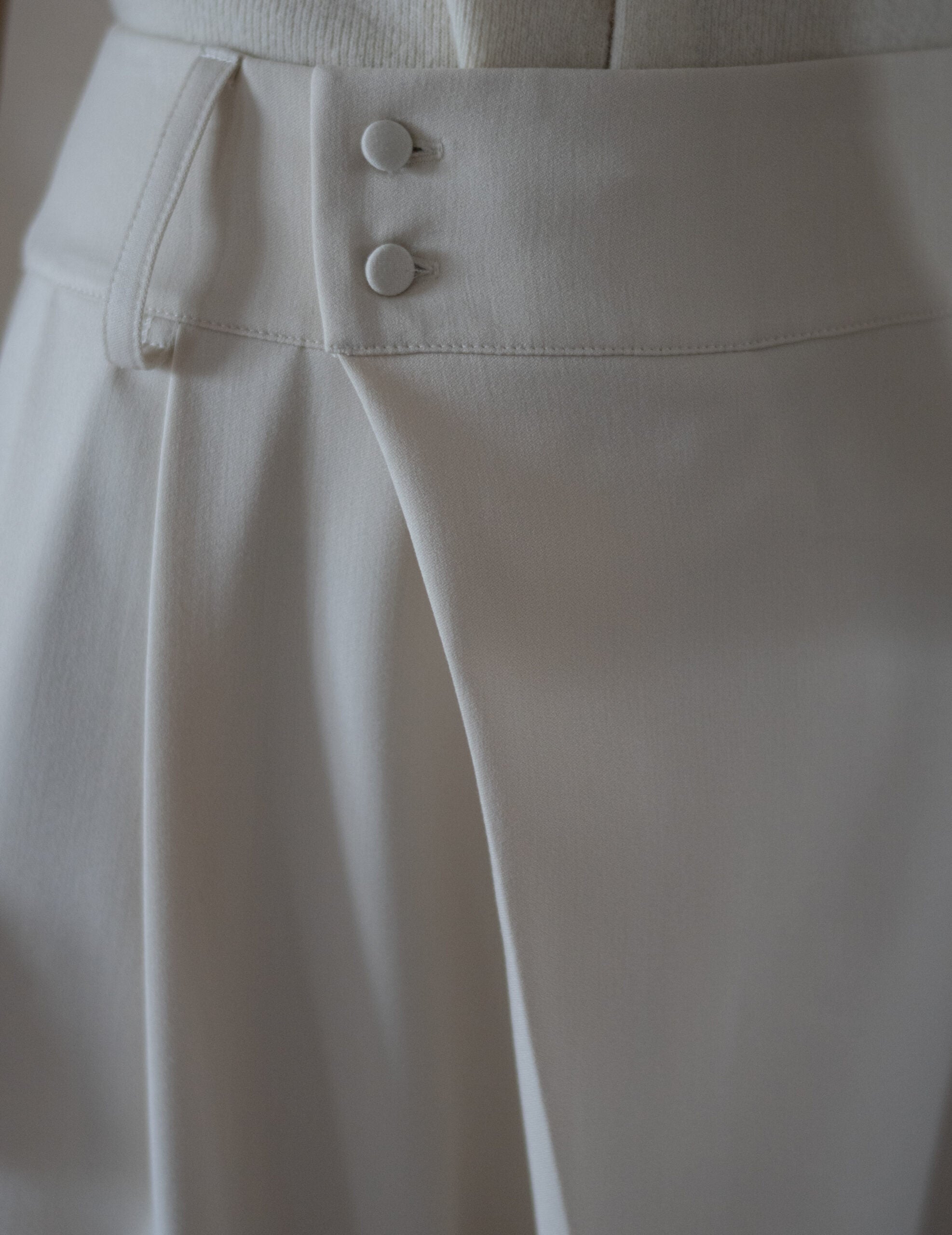 Bahroma Silk Fringe Wrap Pants・Ivory