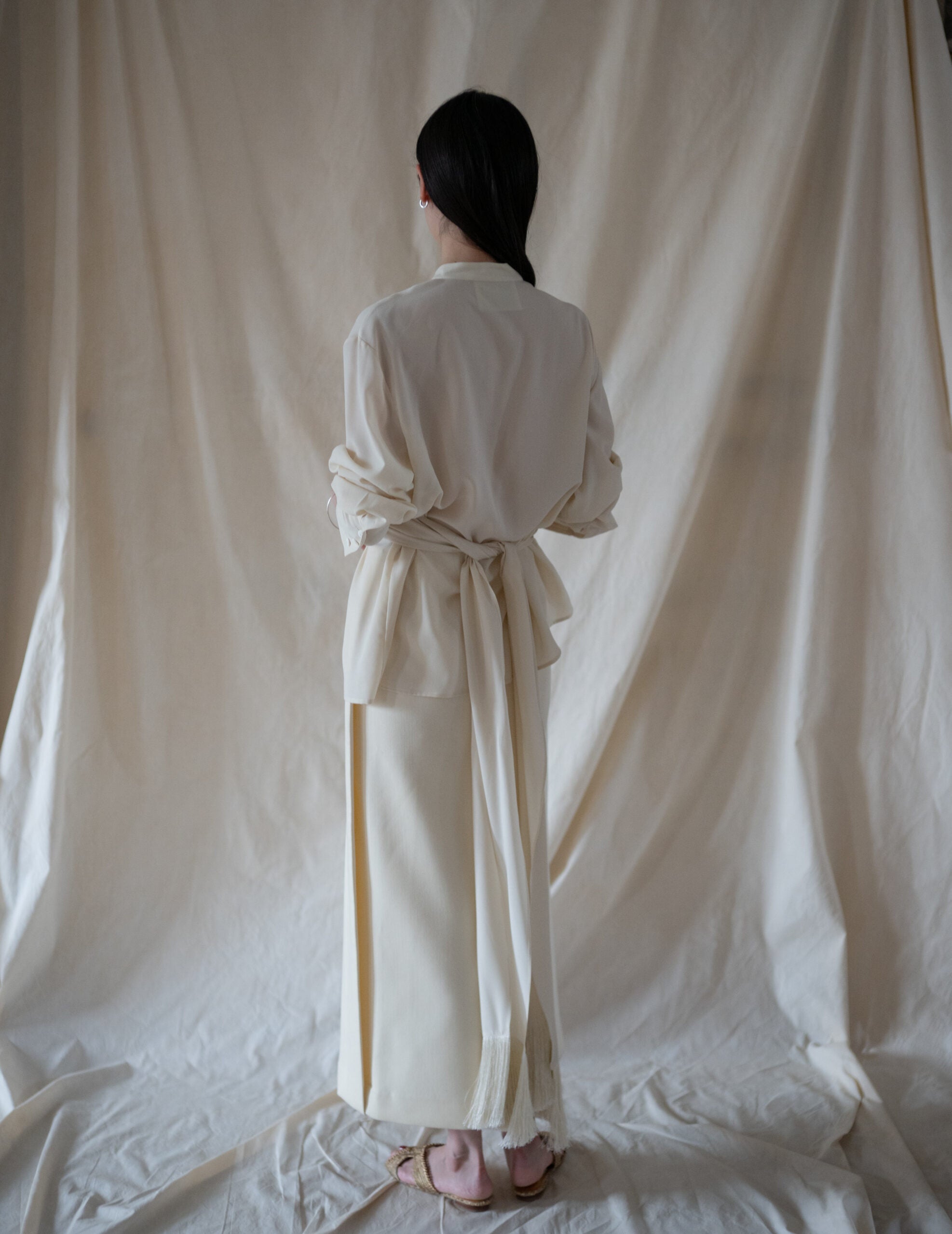 Belt Fringe Shirt・Ivory