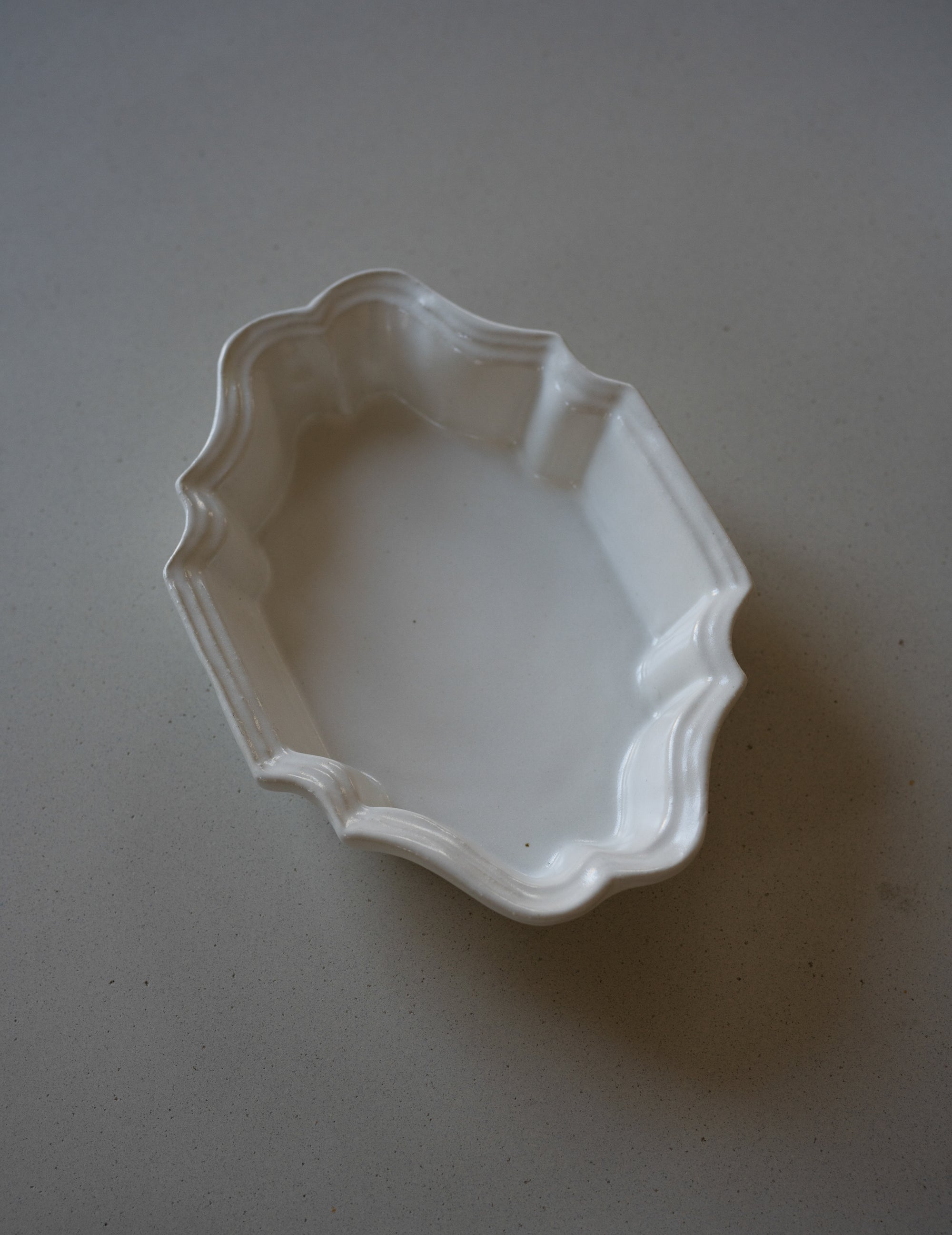 White Glazed Deep Square Plate