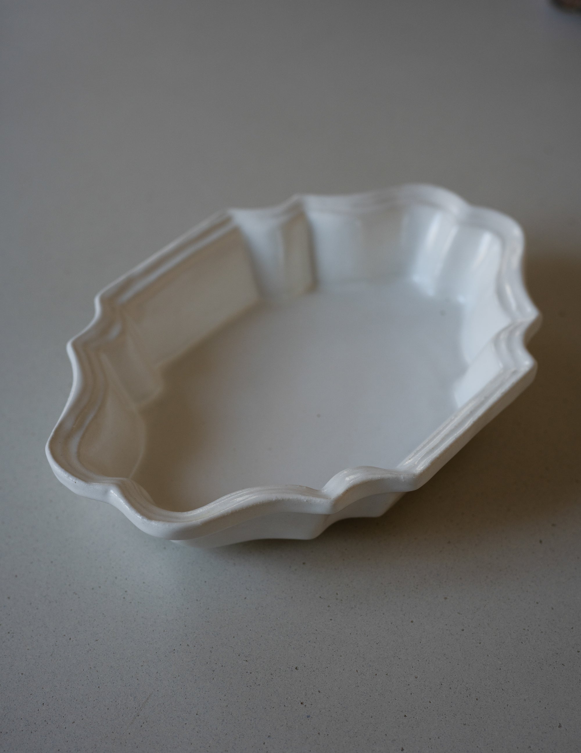 White Glazed Deep Square Plate