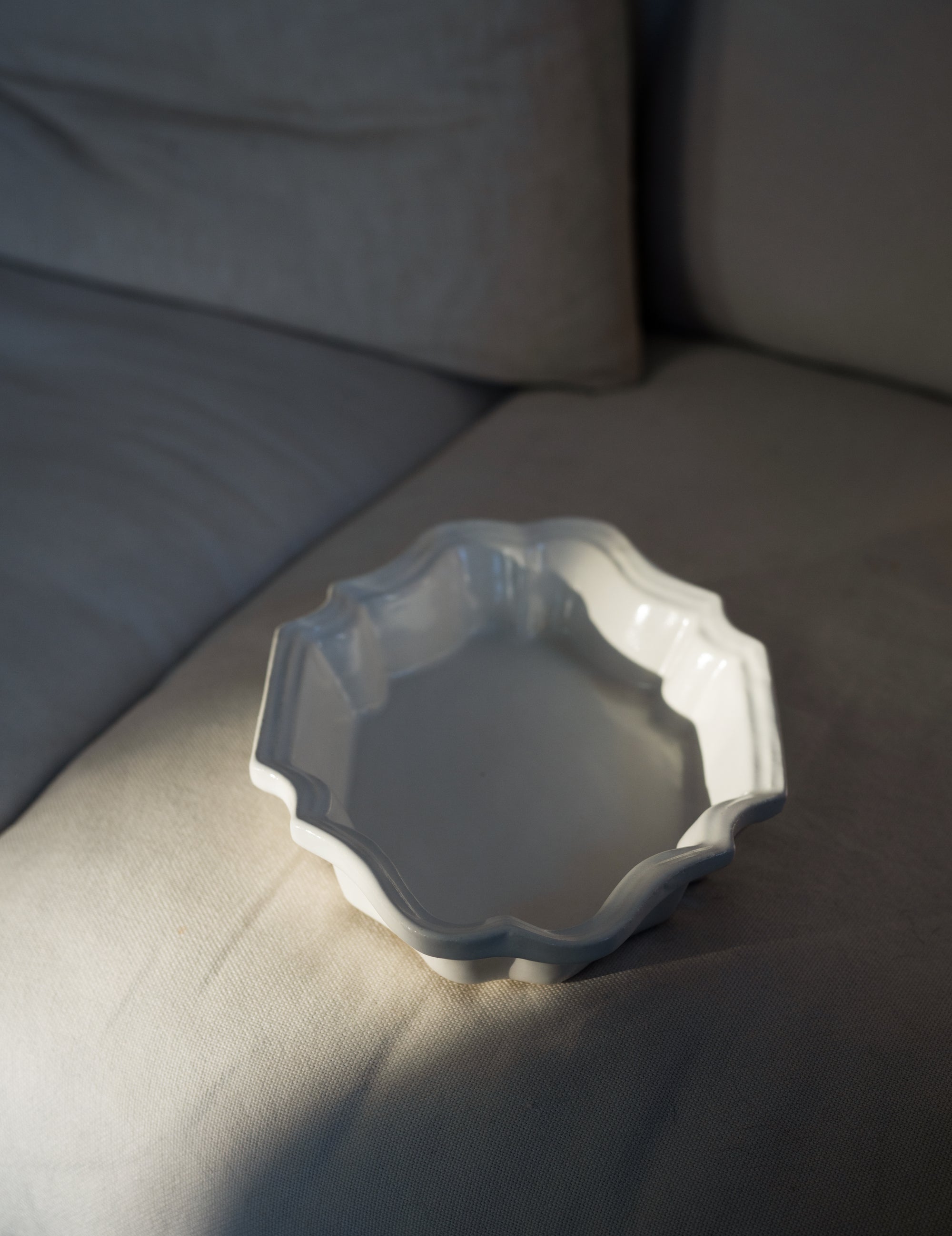 White Glazed Deep Square Plate