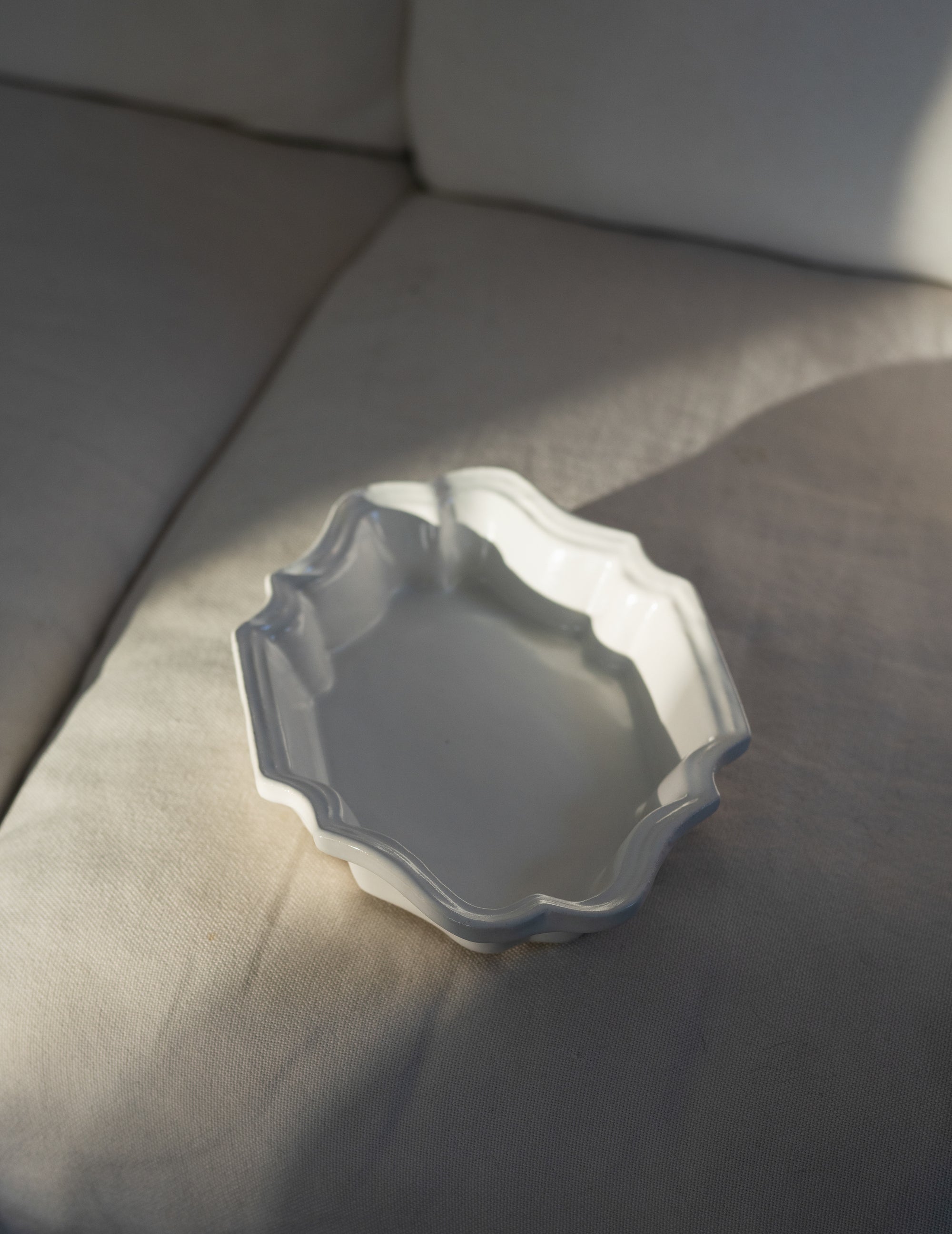 White Glazed Deep Square Plate