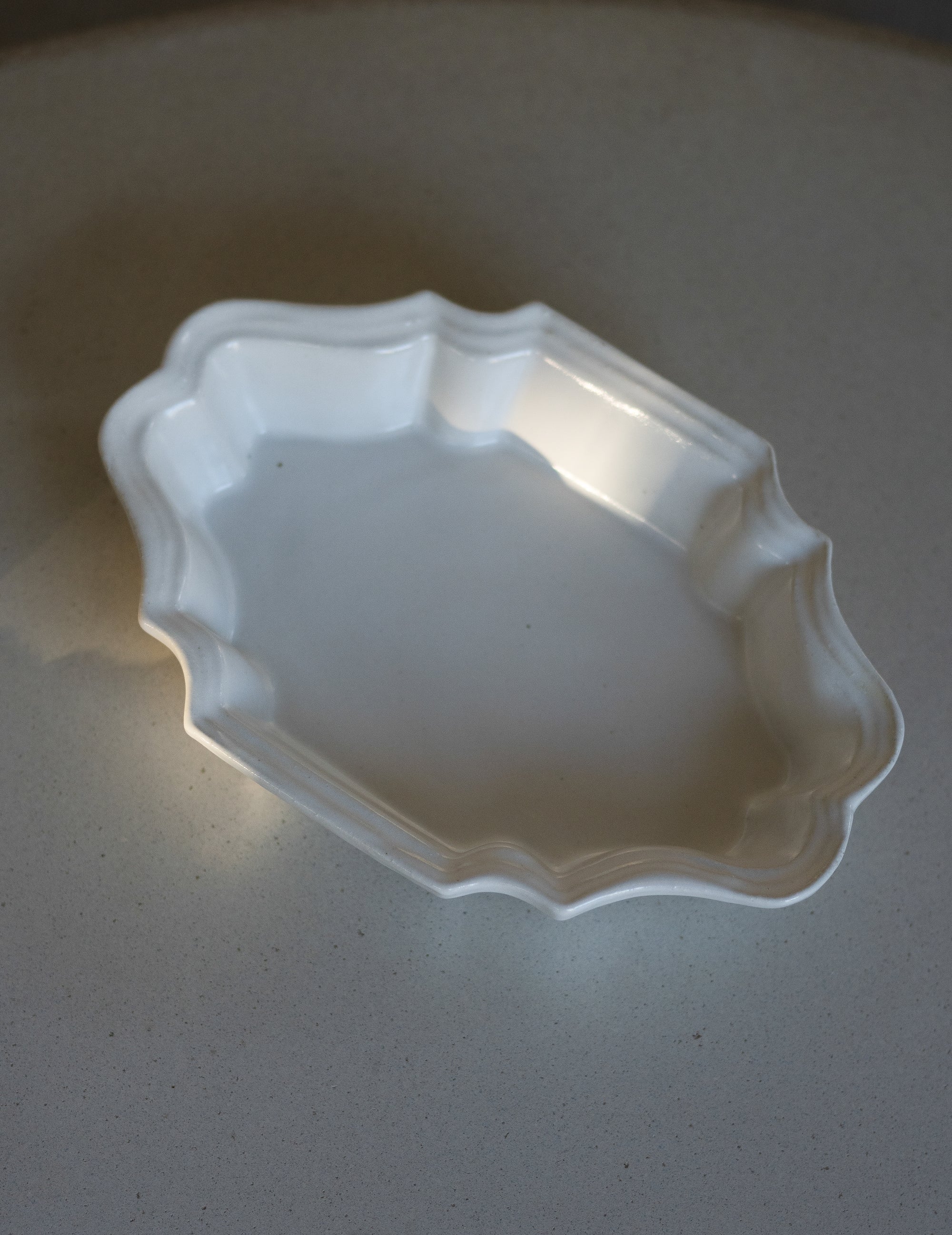 White Glazed Deep Square Plate