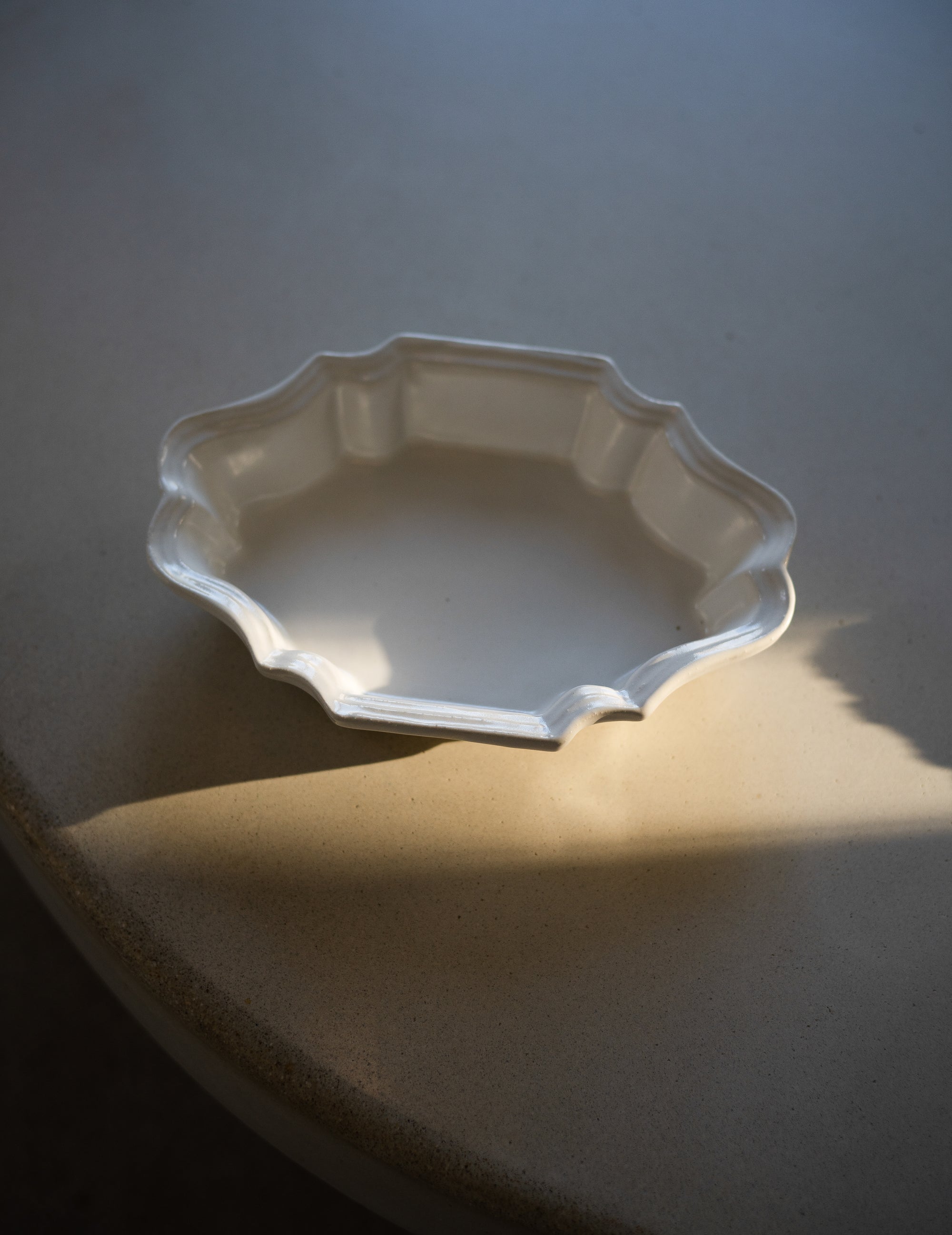 White Glazed Deep Square Plate