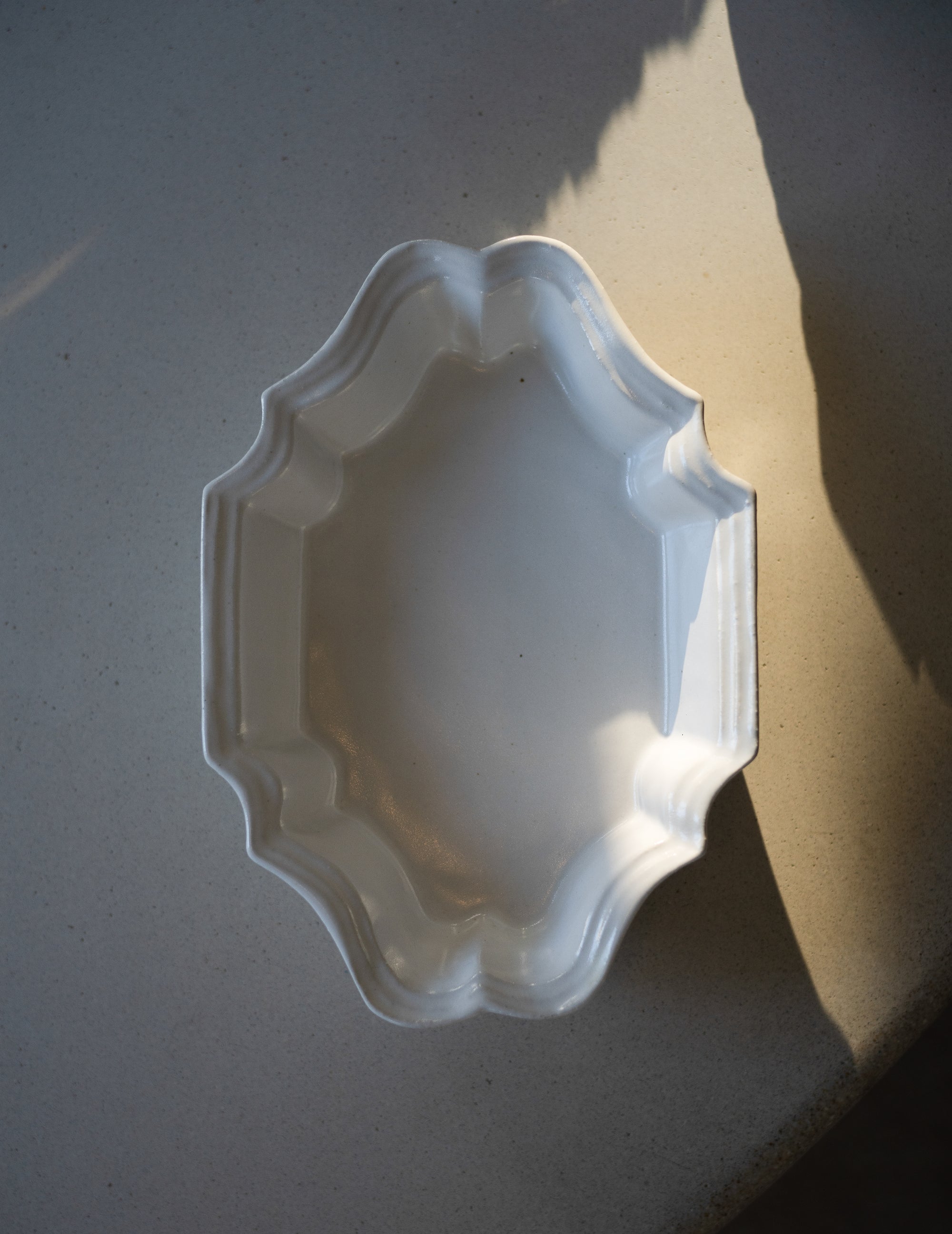 White Glazed Deep Square Plate