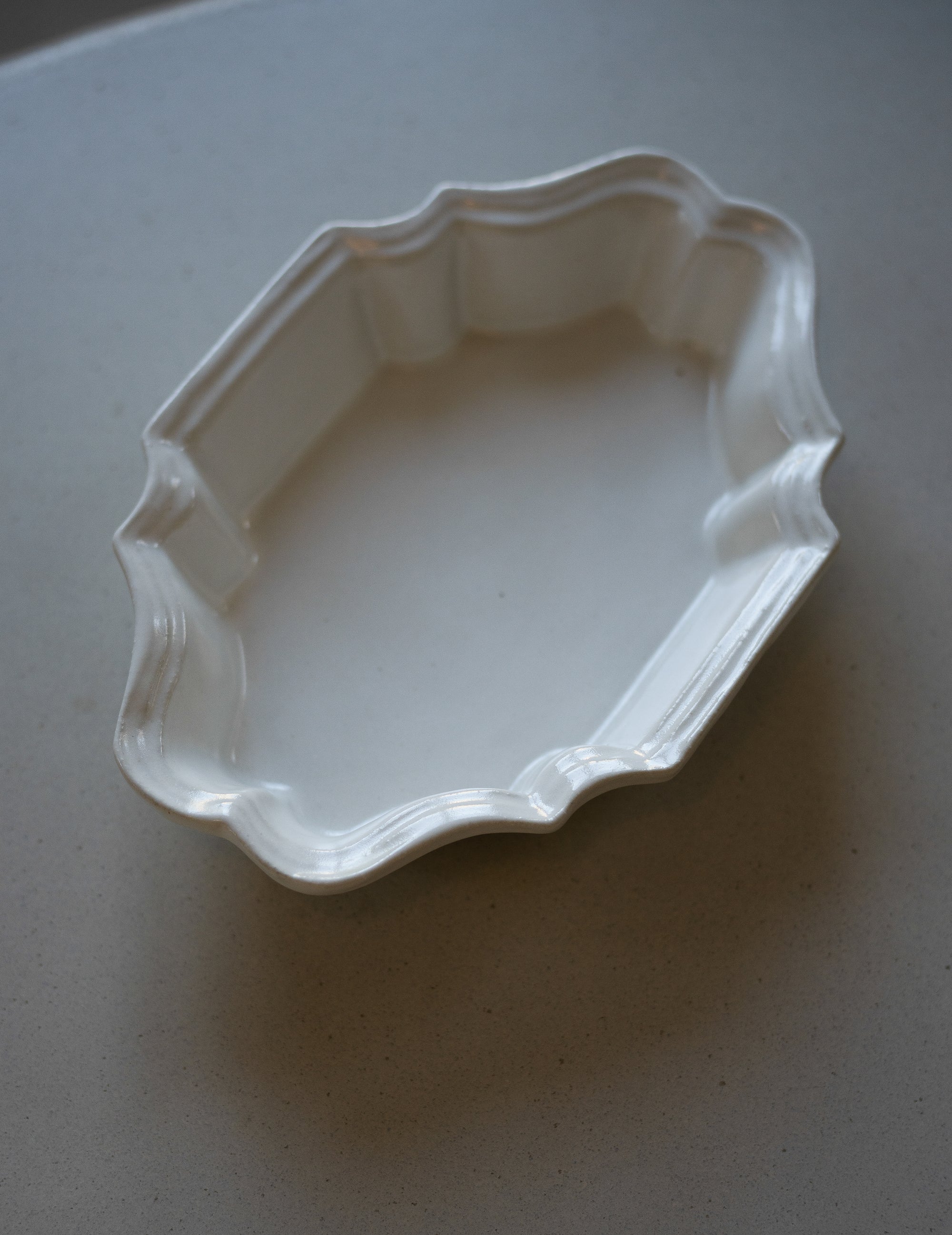 White Glazed Deep Square Plate