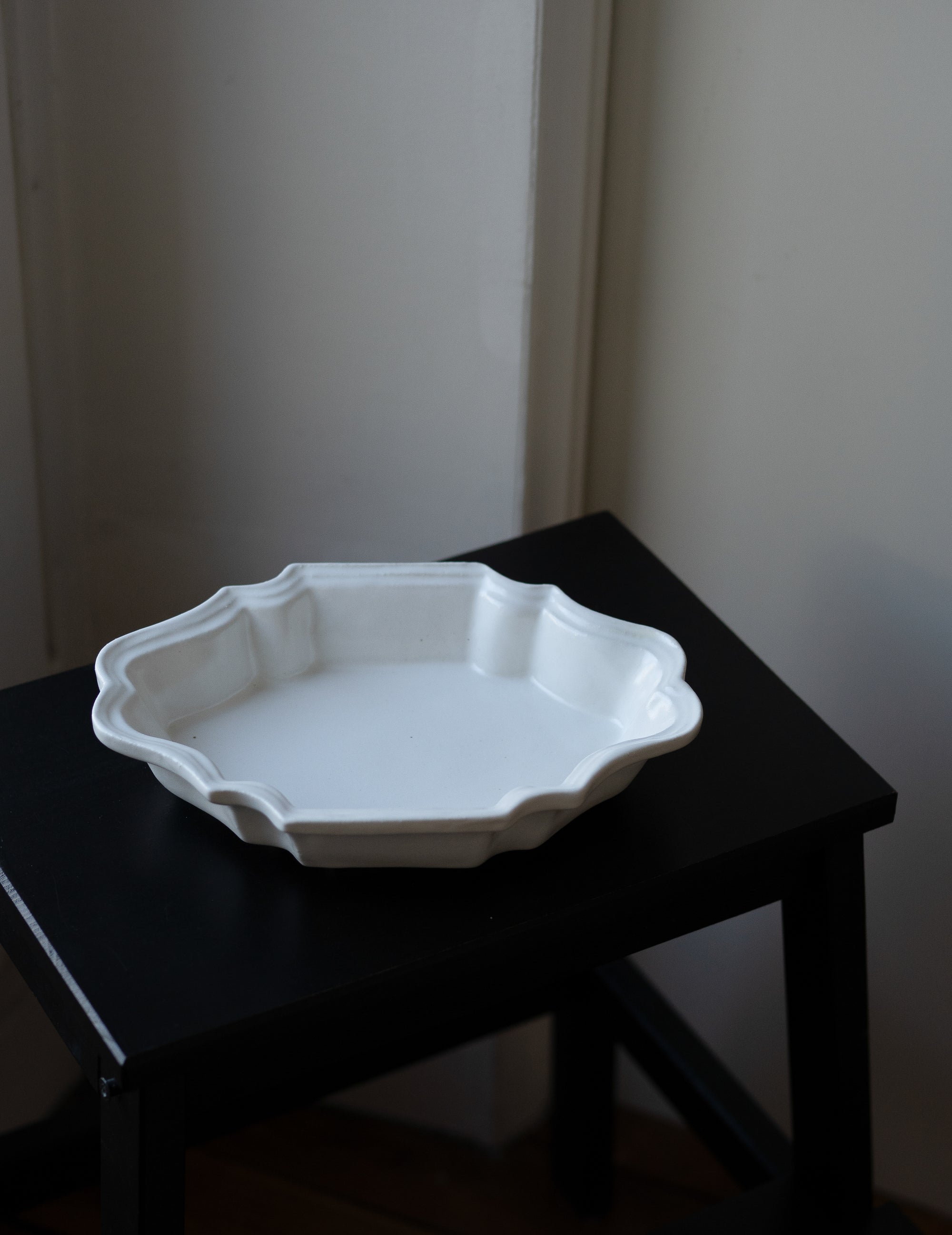 White Glazed Deep Square Plate