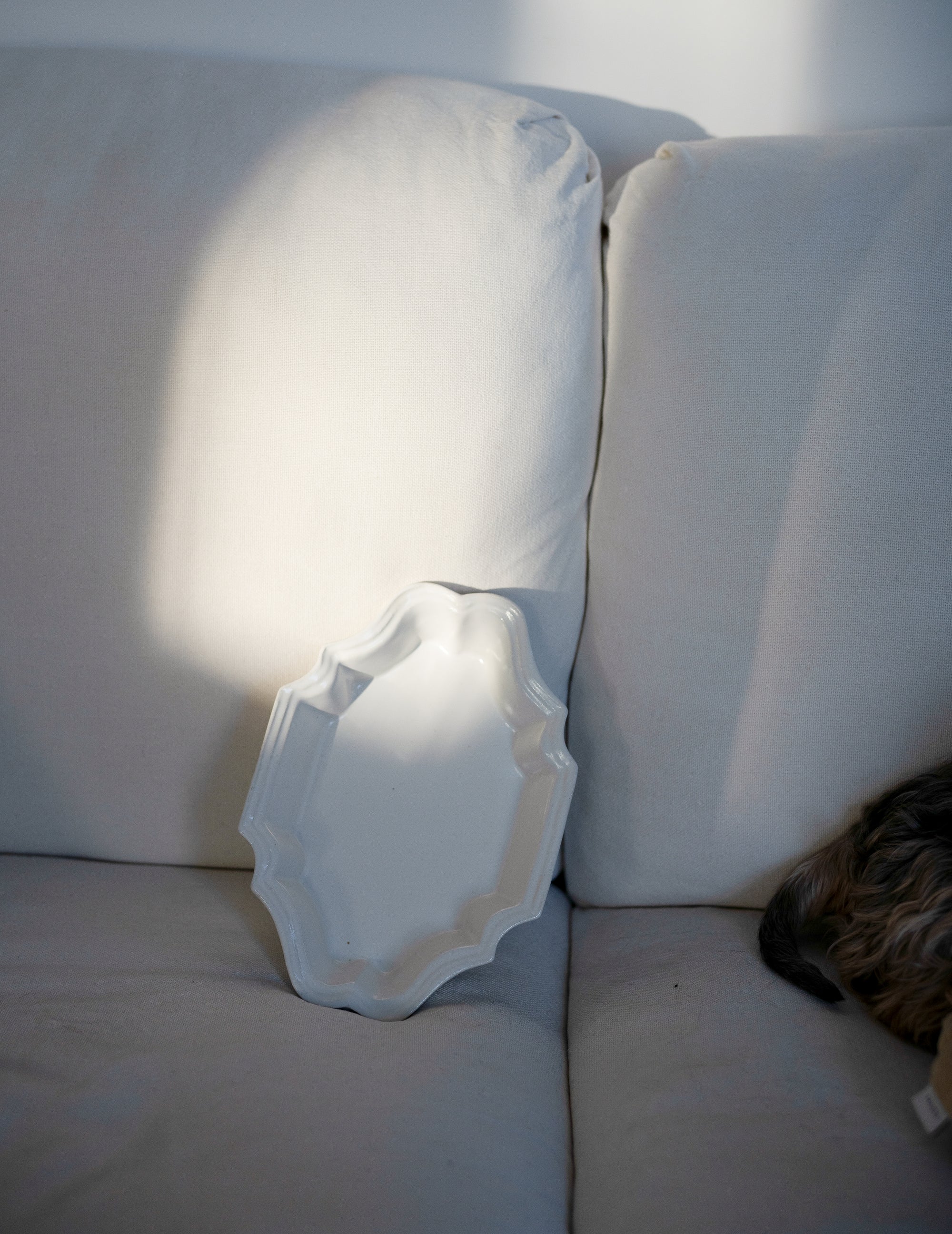 White Glazed Deep Square Plate