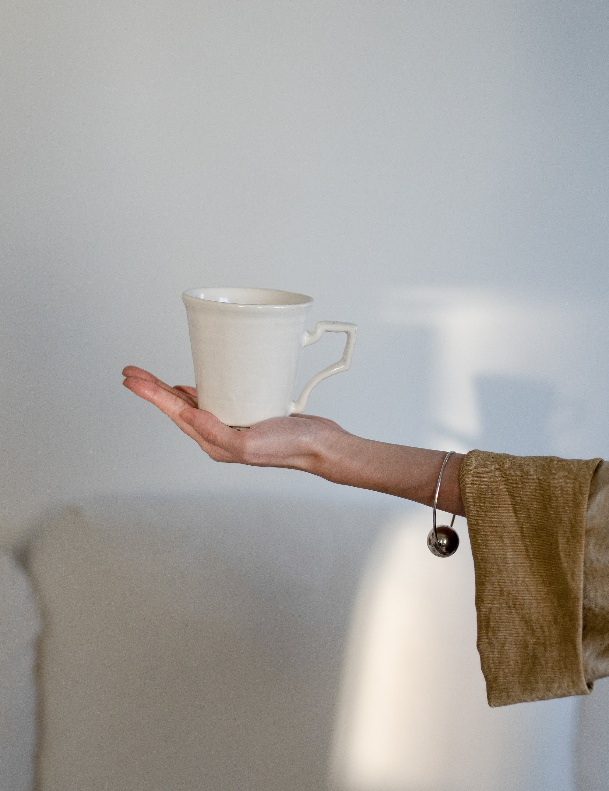 White Glazed Mug Cup