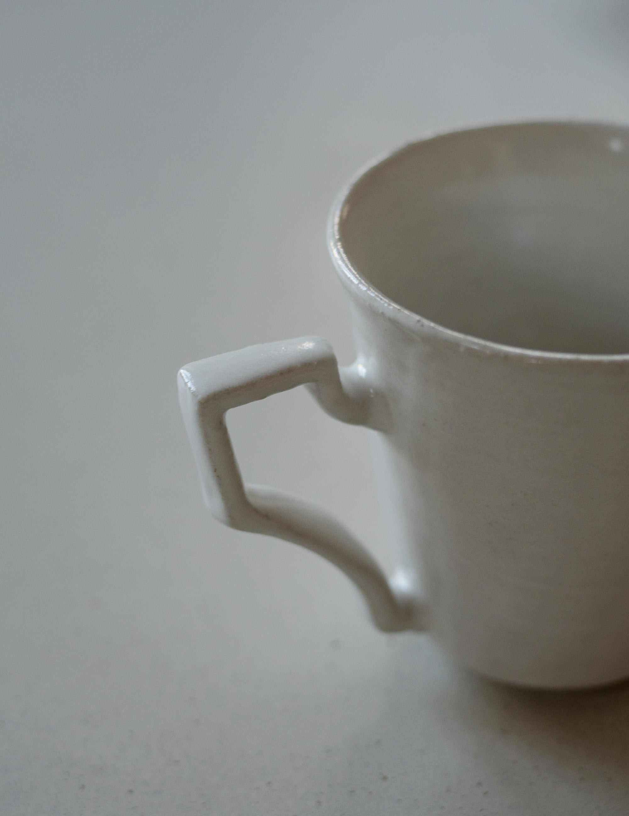 White Glazed Mug Cup