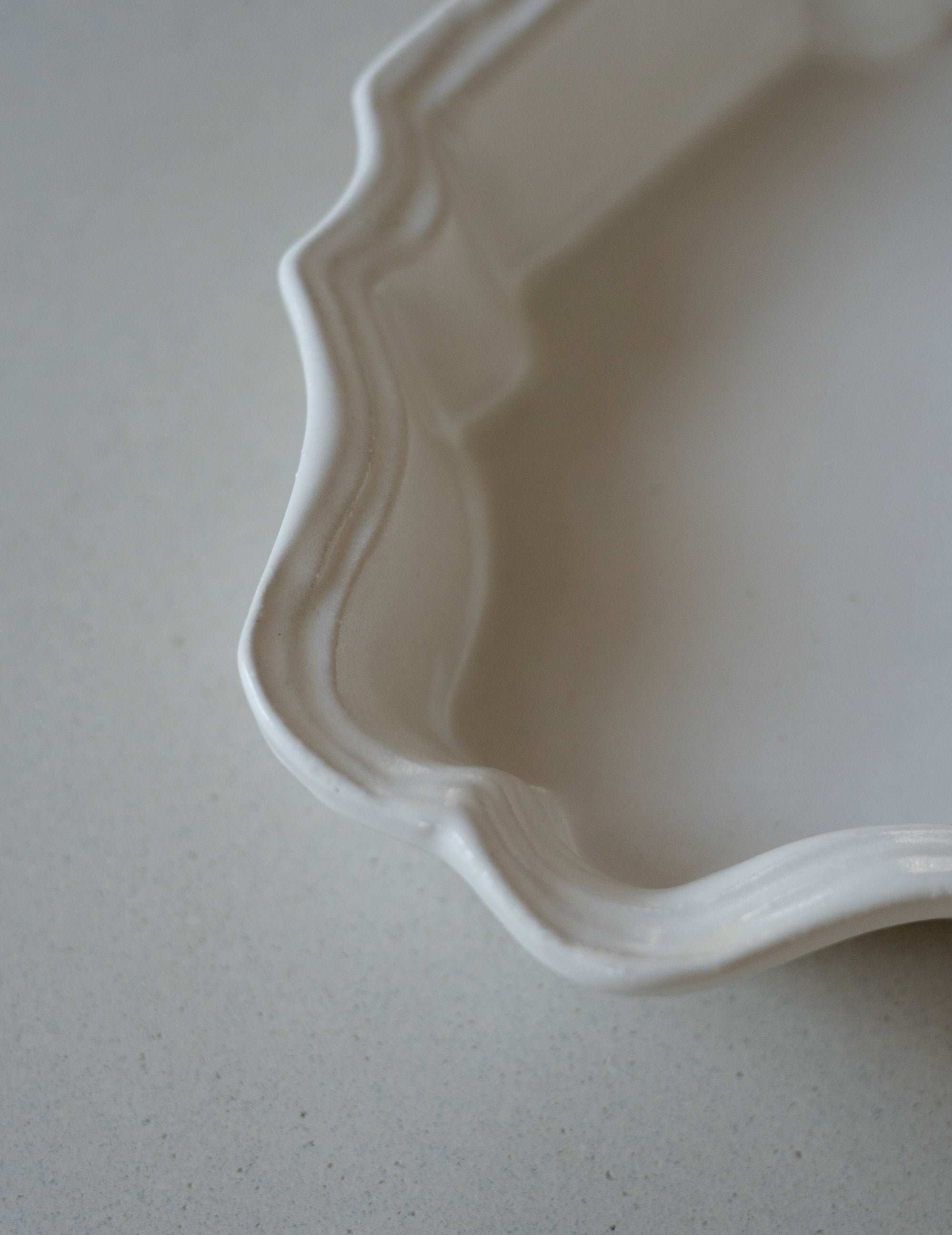 White Glazed Deep Square Plate