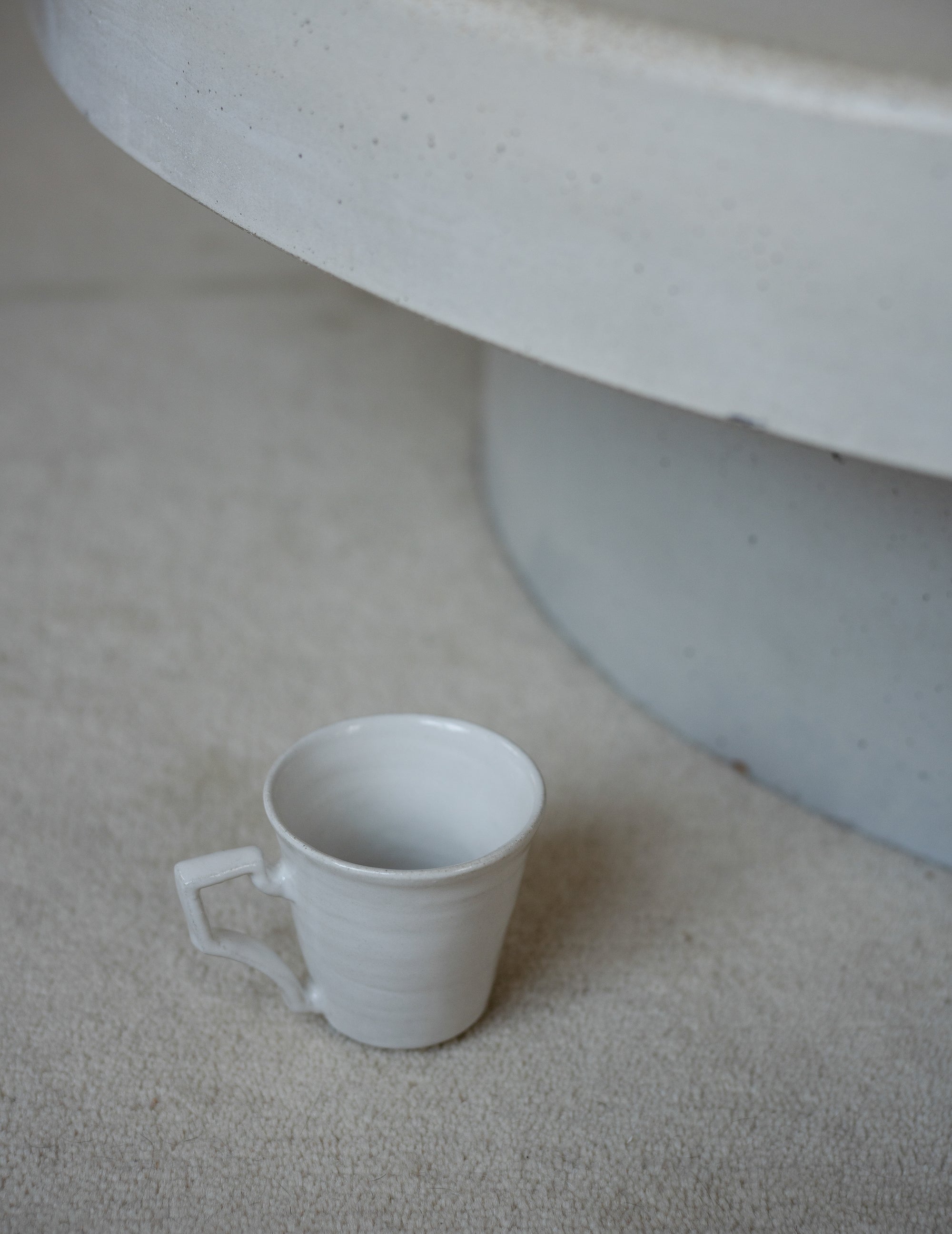 White Glazed Mug Cup