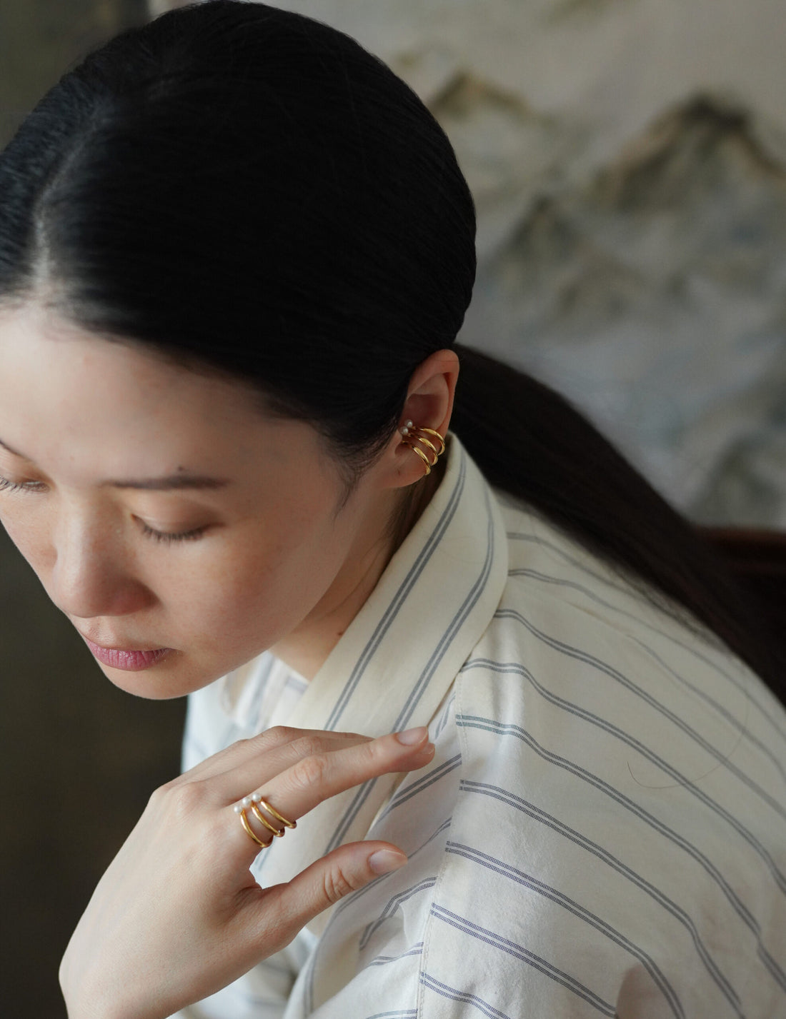 mature.03 耳骨夾／尾戒・金色