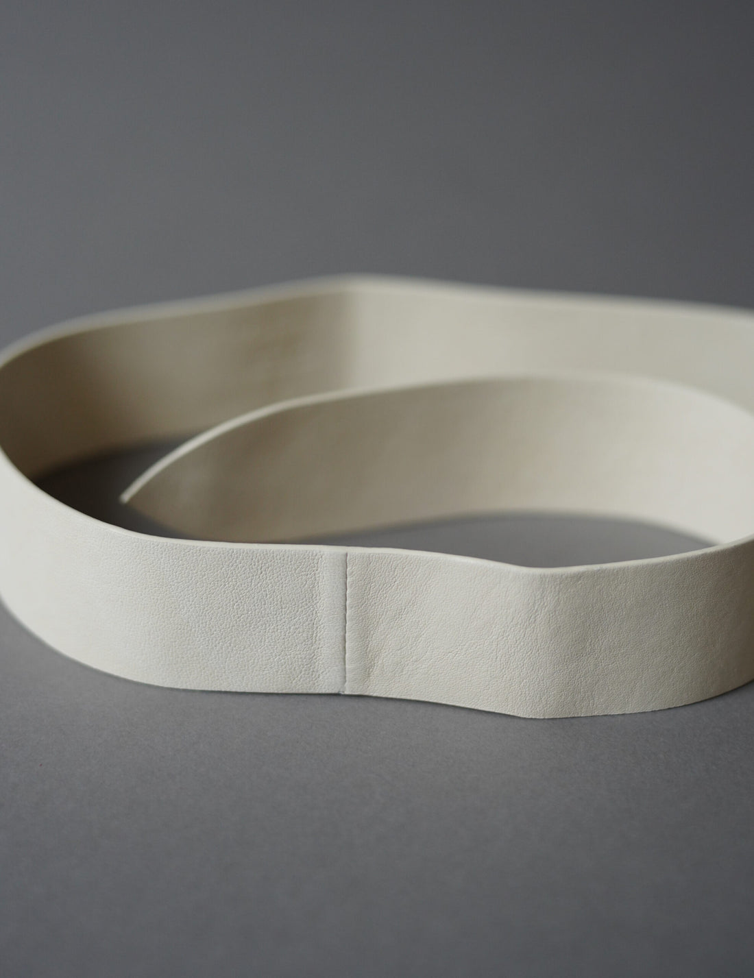 Jin 4 Wide Lambskin Belt・White