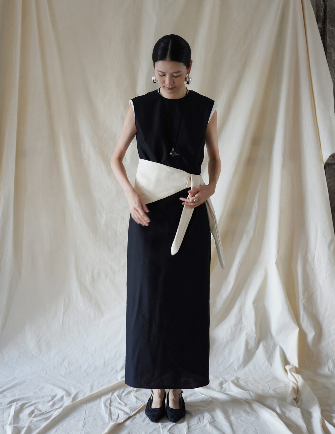  Jin S 皮革腰包・白色