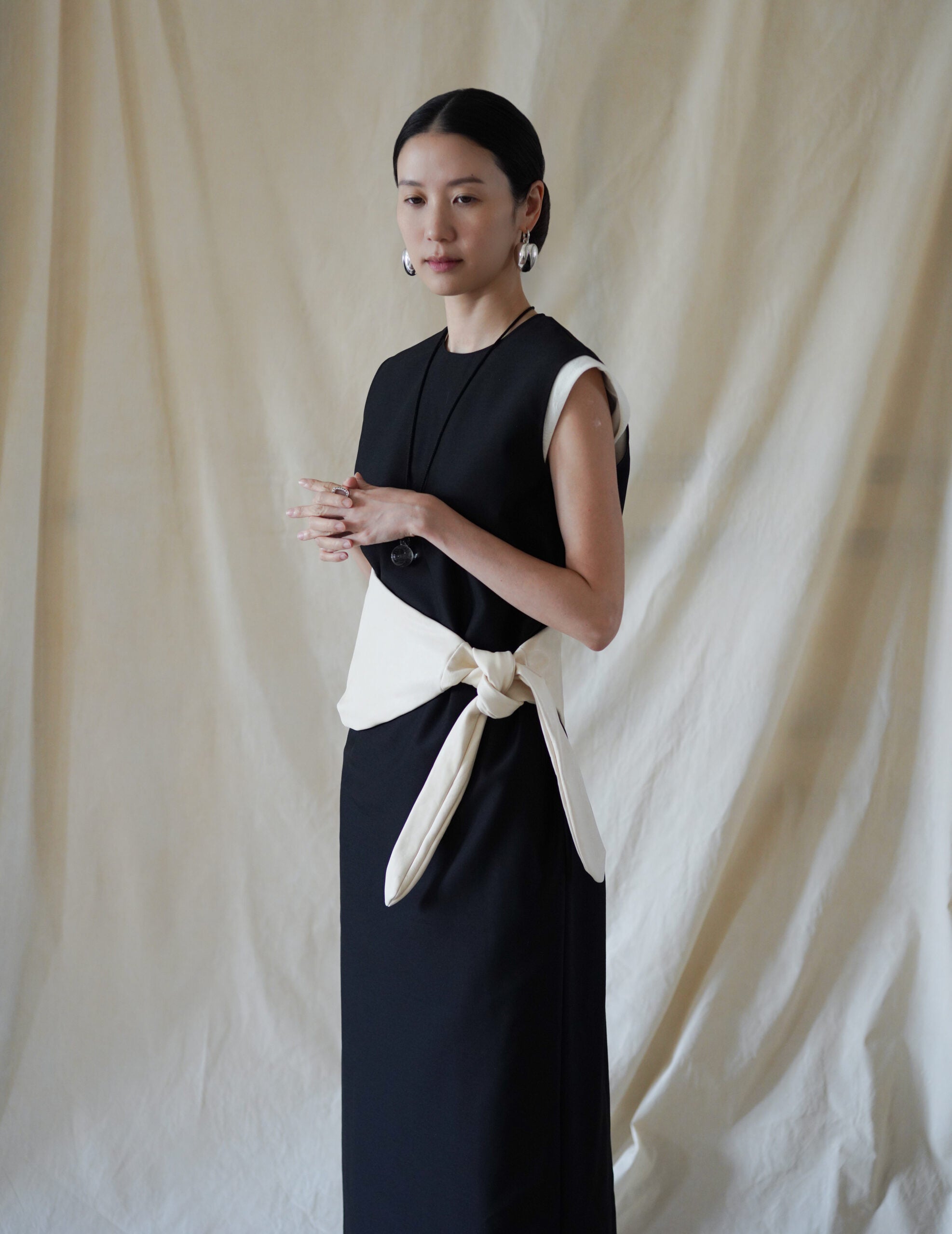  Jin S 皮革腰包・白色