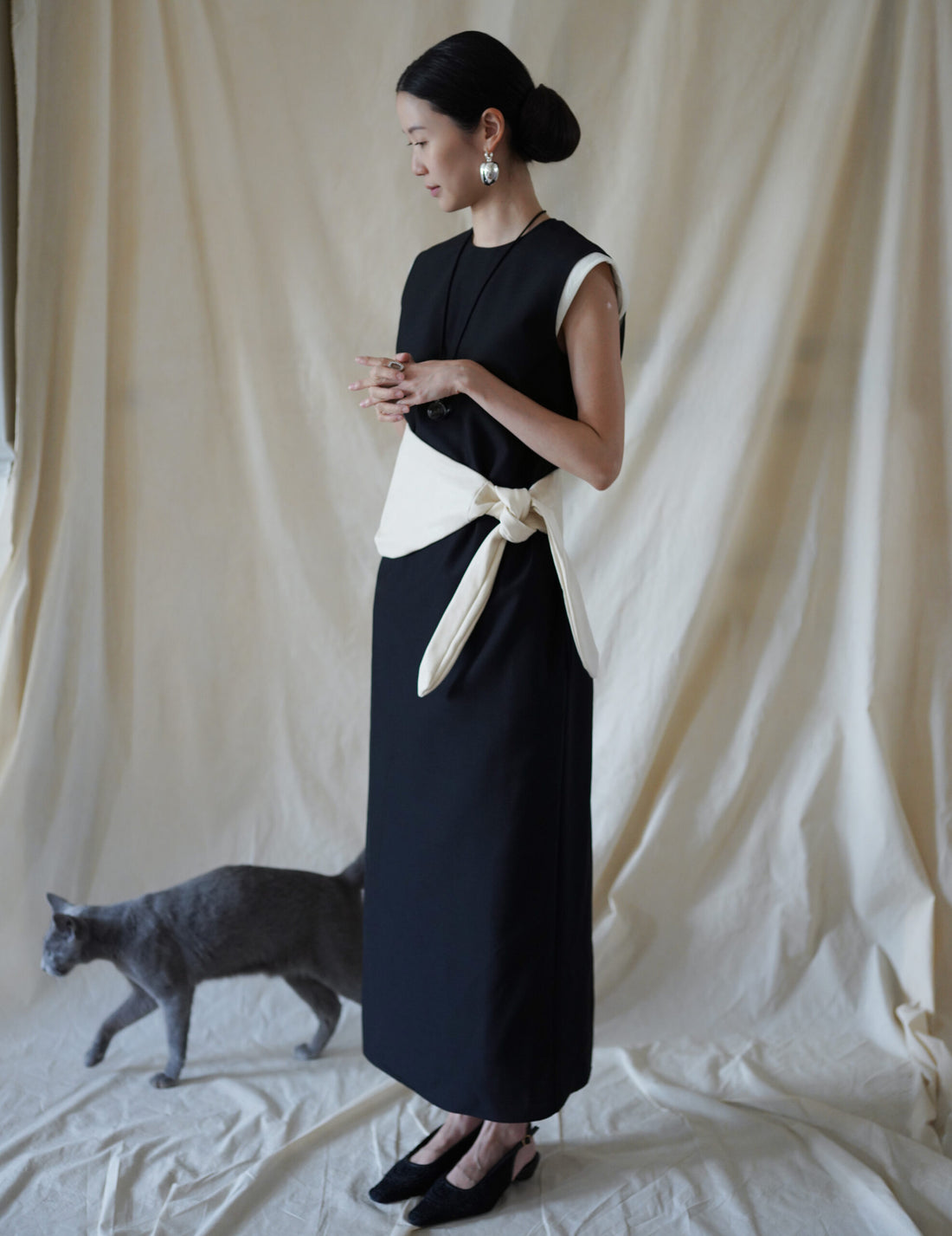  Jin S 皮革腰包・白色