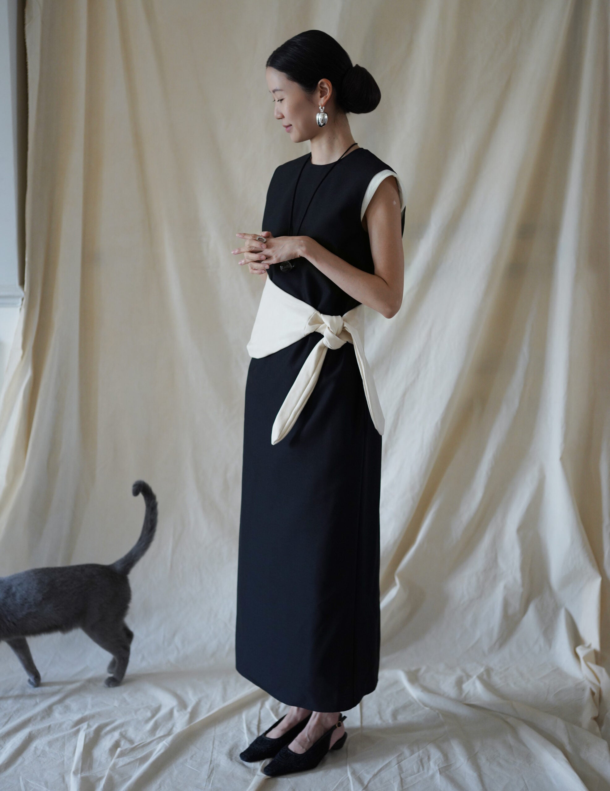  Jin S 皮革腰包・白色