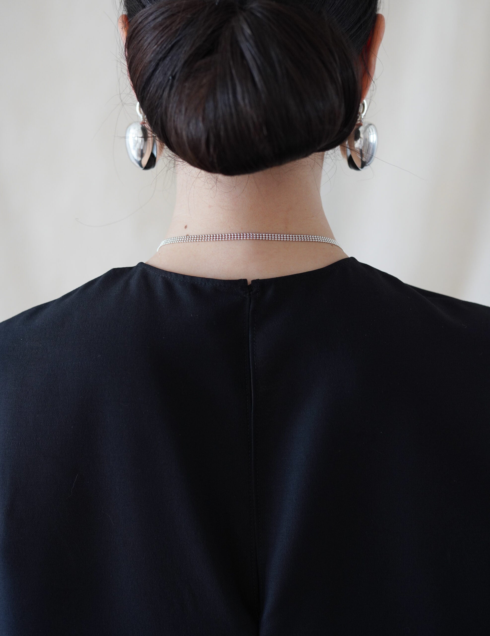 Wool Silk Dress・Black