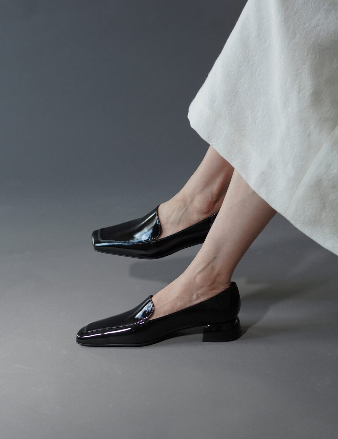 牛皮樂福鞋・黑色