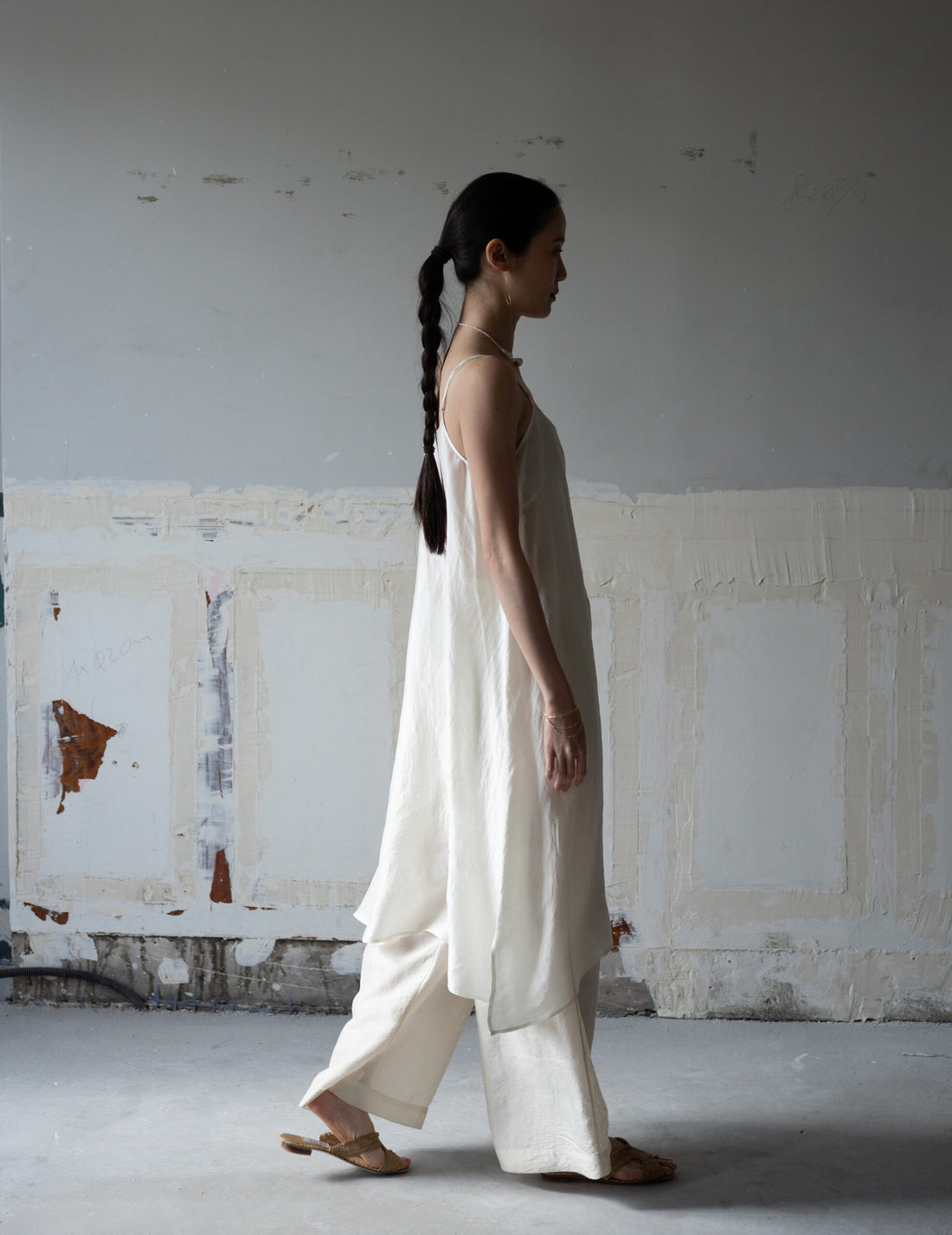 Pandora Silk Slip Dress・Ivory