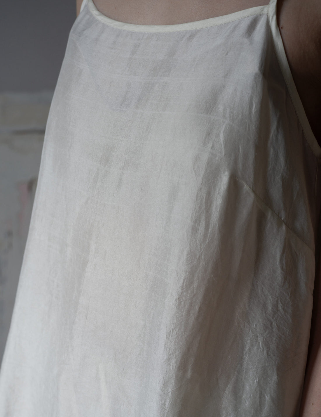 Pandora Silk Slip Dress・Ivory