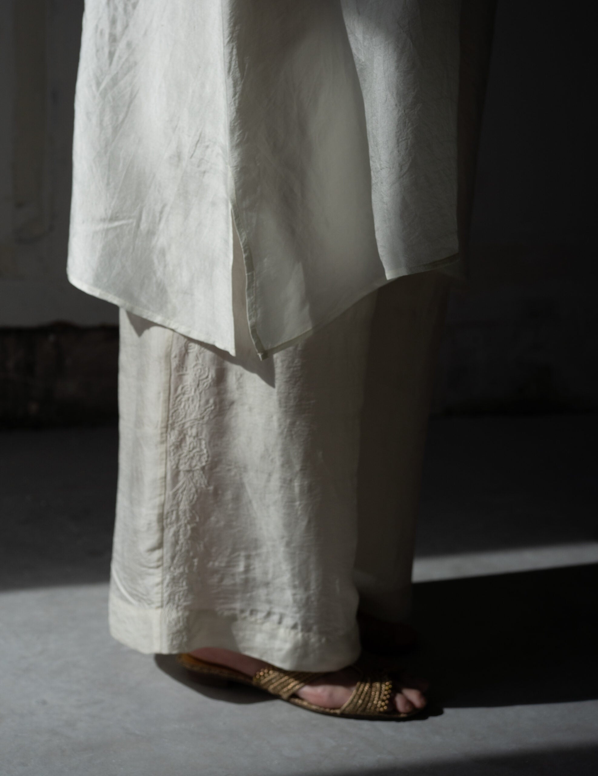 Pandora Silk Slip Dress・Ivory