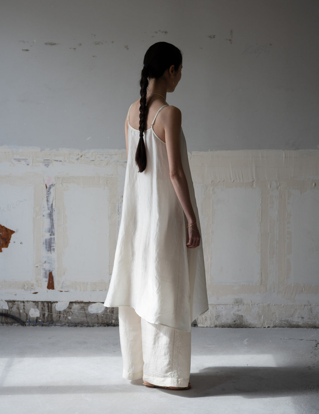 Pandora Silk Slip Dress・Ivory