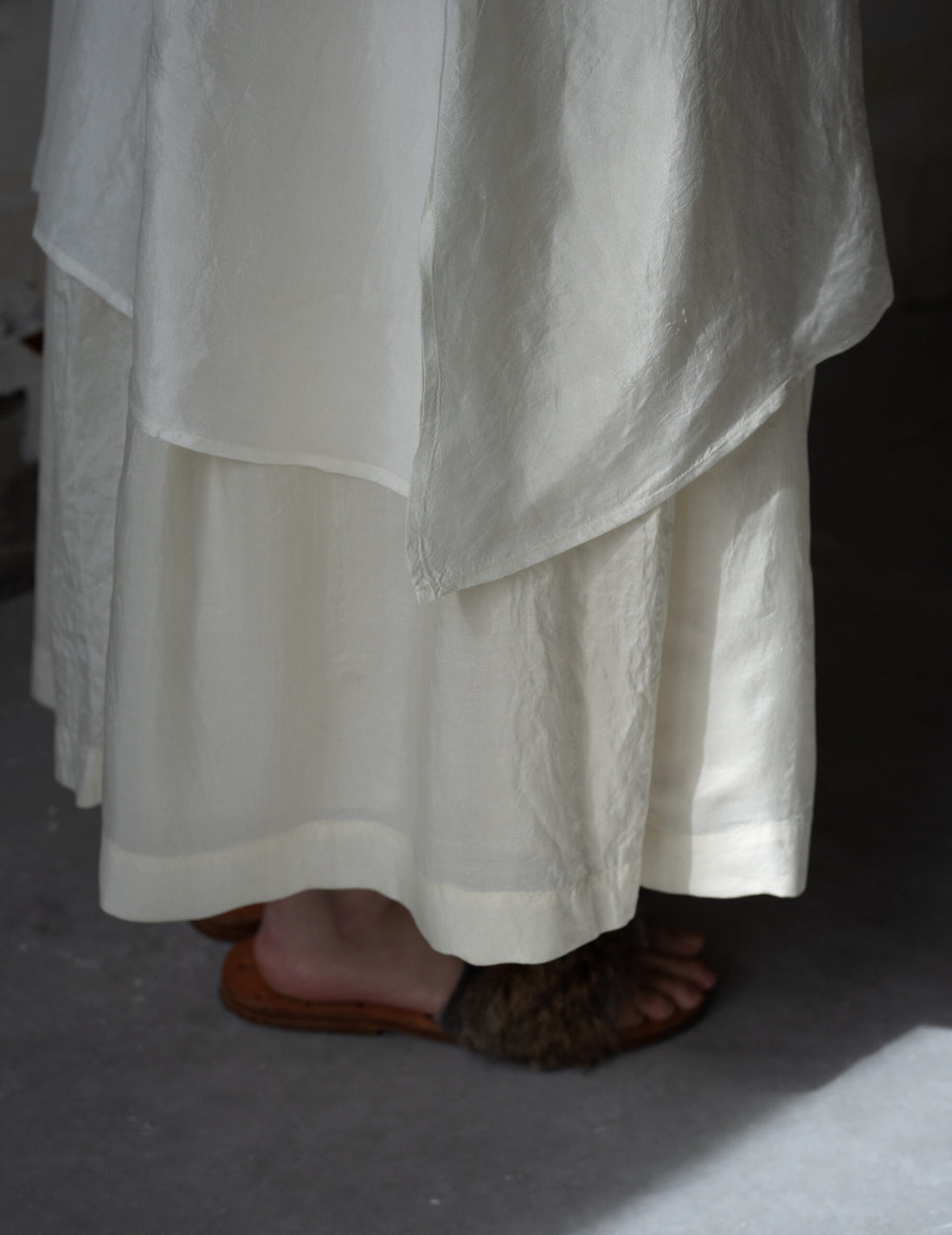 Pandora Silk Slip Dress・Ivory