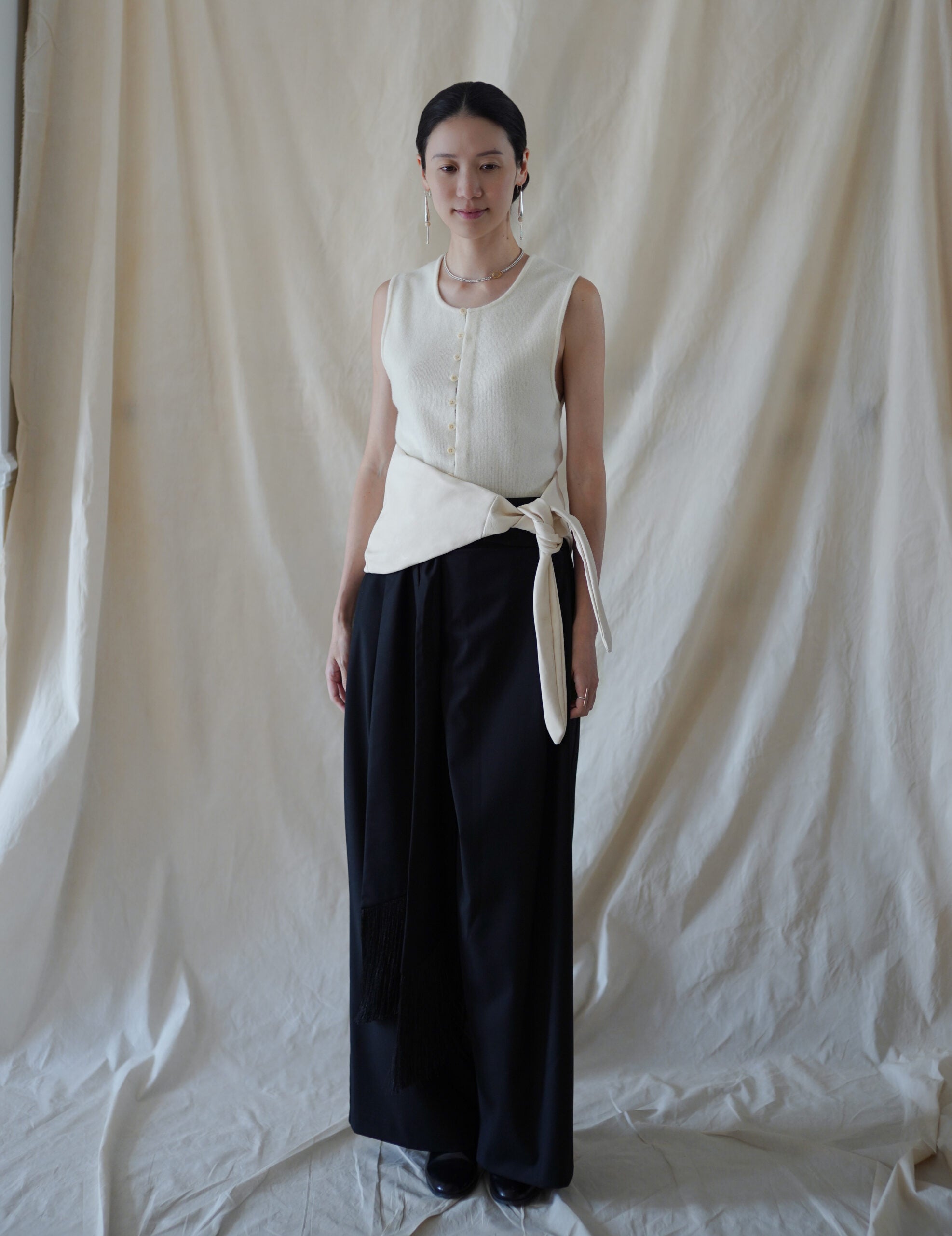  Jin S 皮革腰包・白色