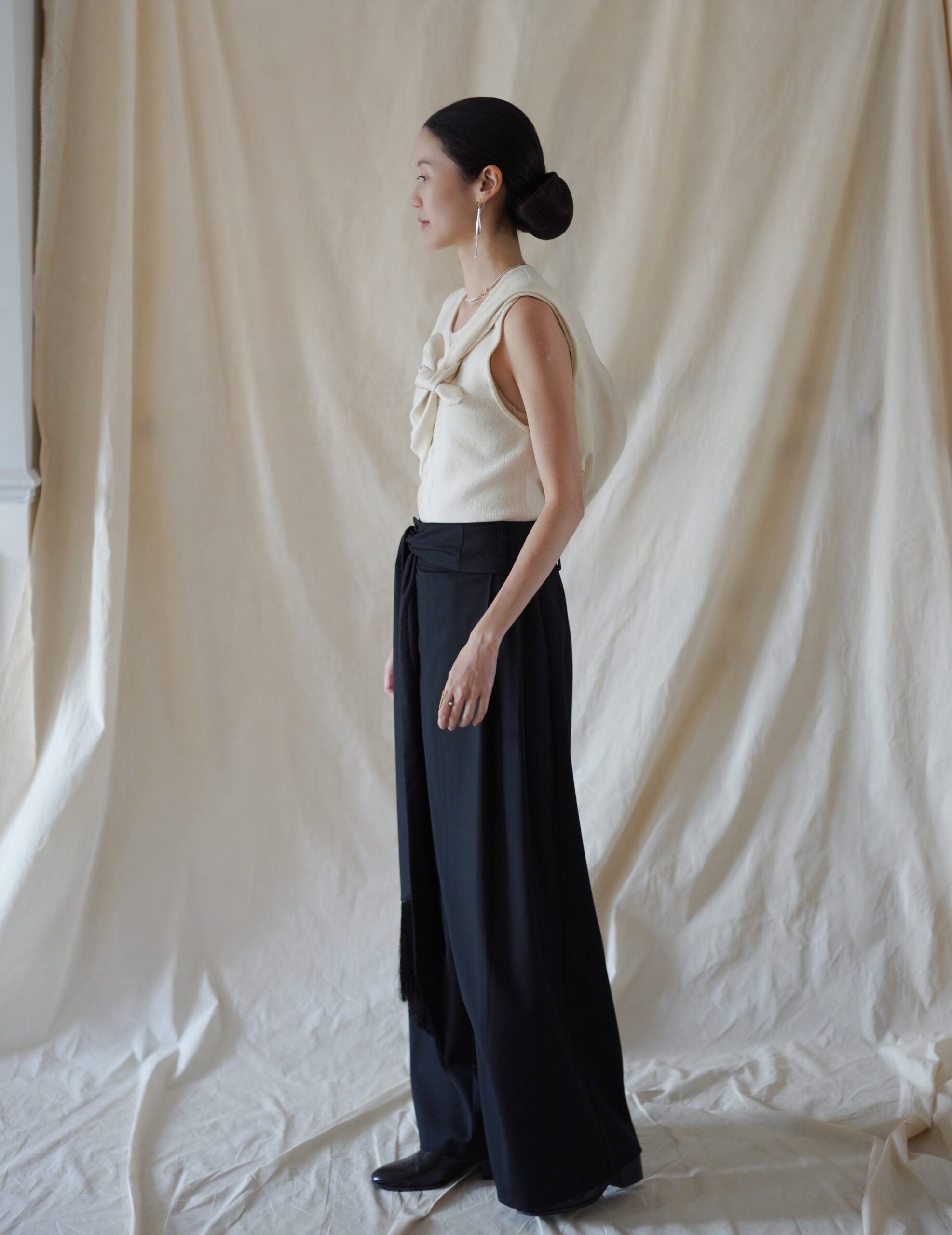  Jin S 皮革腰包・白色