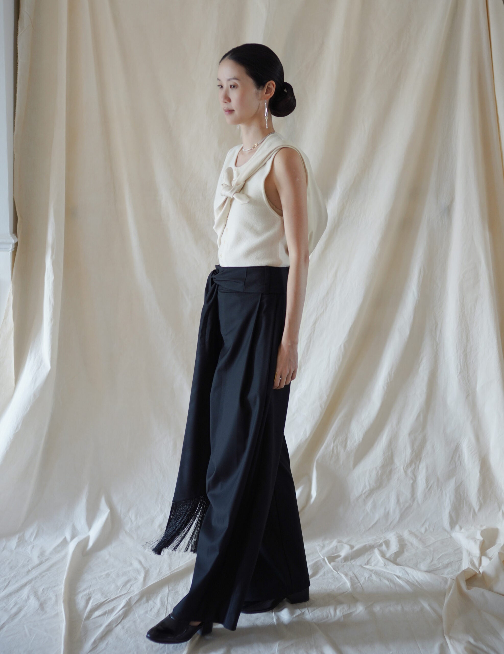  Jin S 皮革腰包・白色