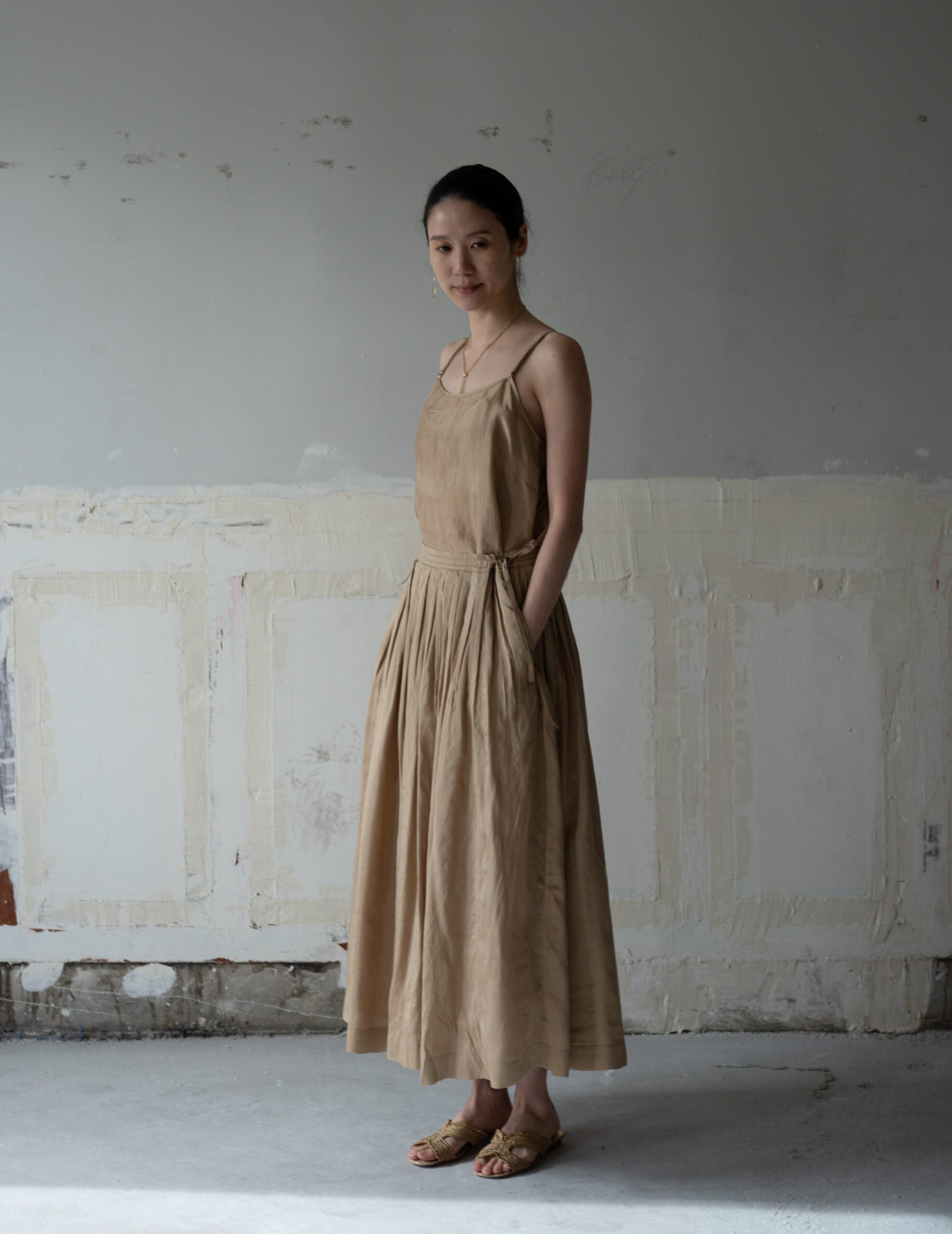 CLARISSA Silk Skirt・Gold