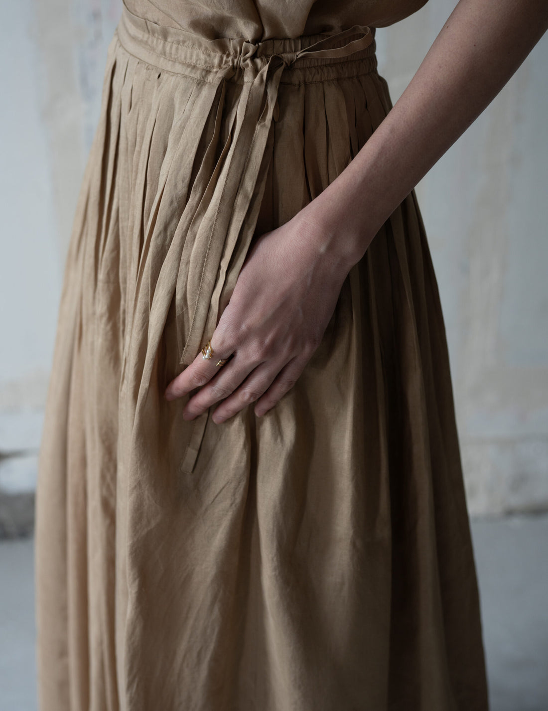 CLARISSA Silk Skirt・Gold