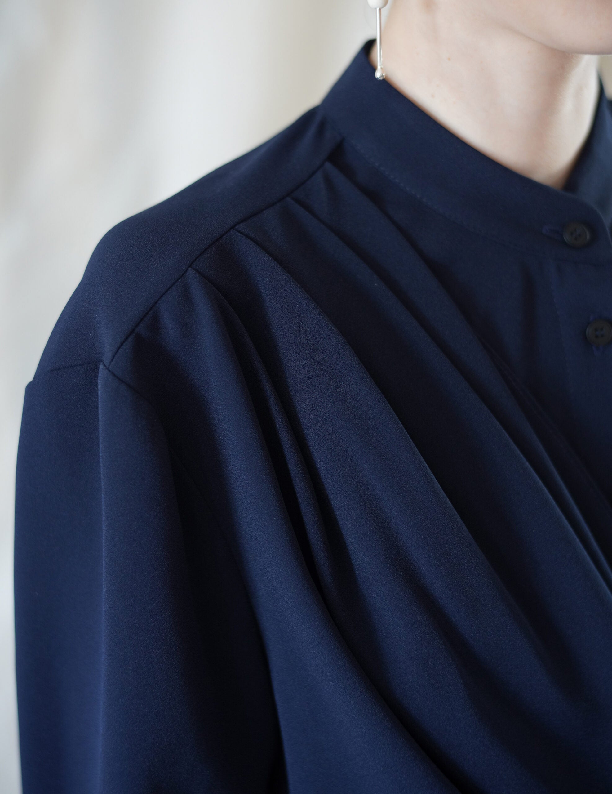 Belt Fringe Shirt・Navy