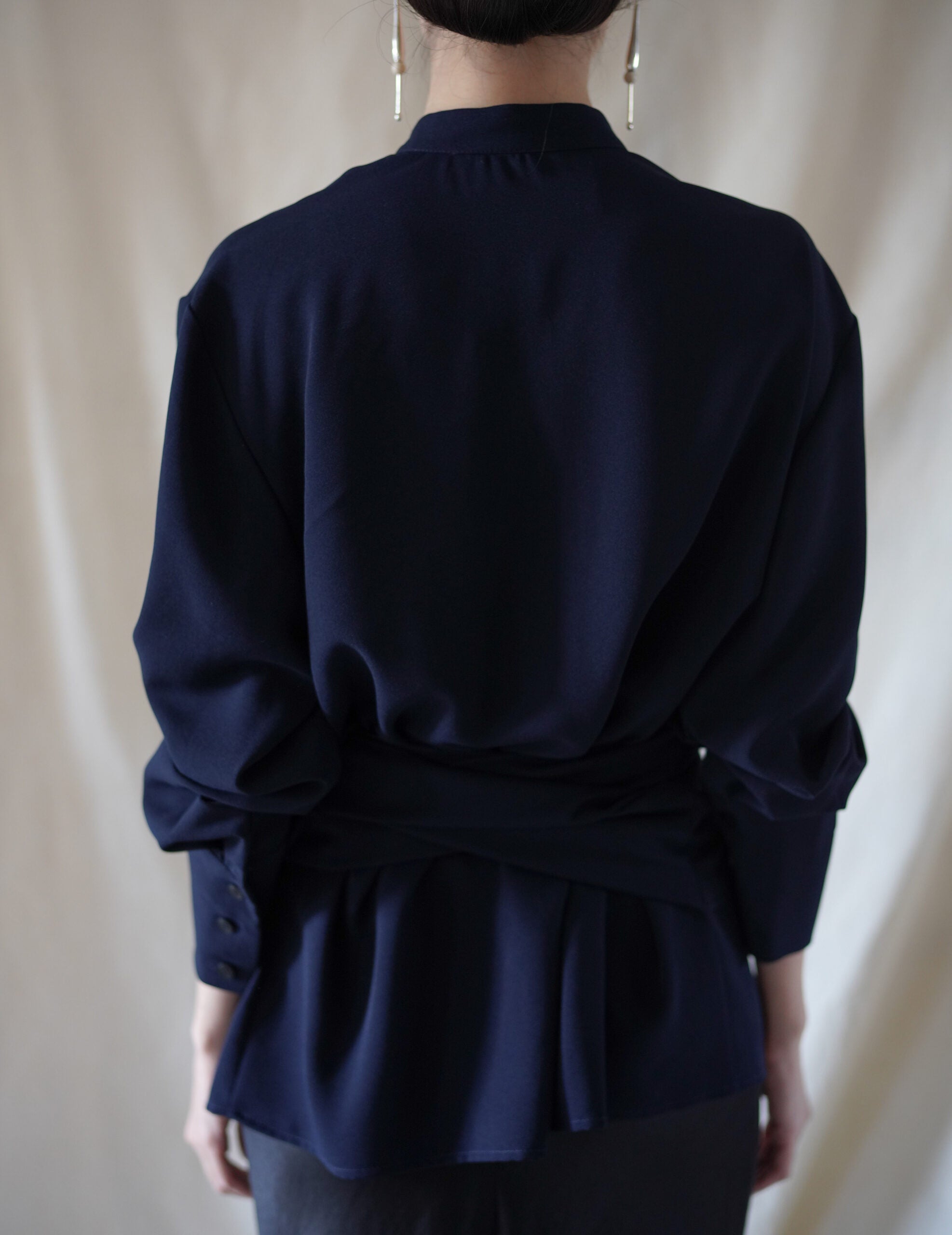 Belt Fringe Shirt・Navy