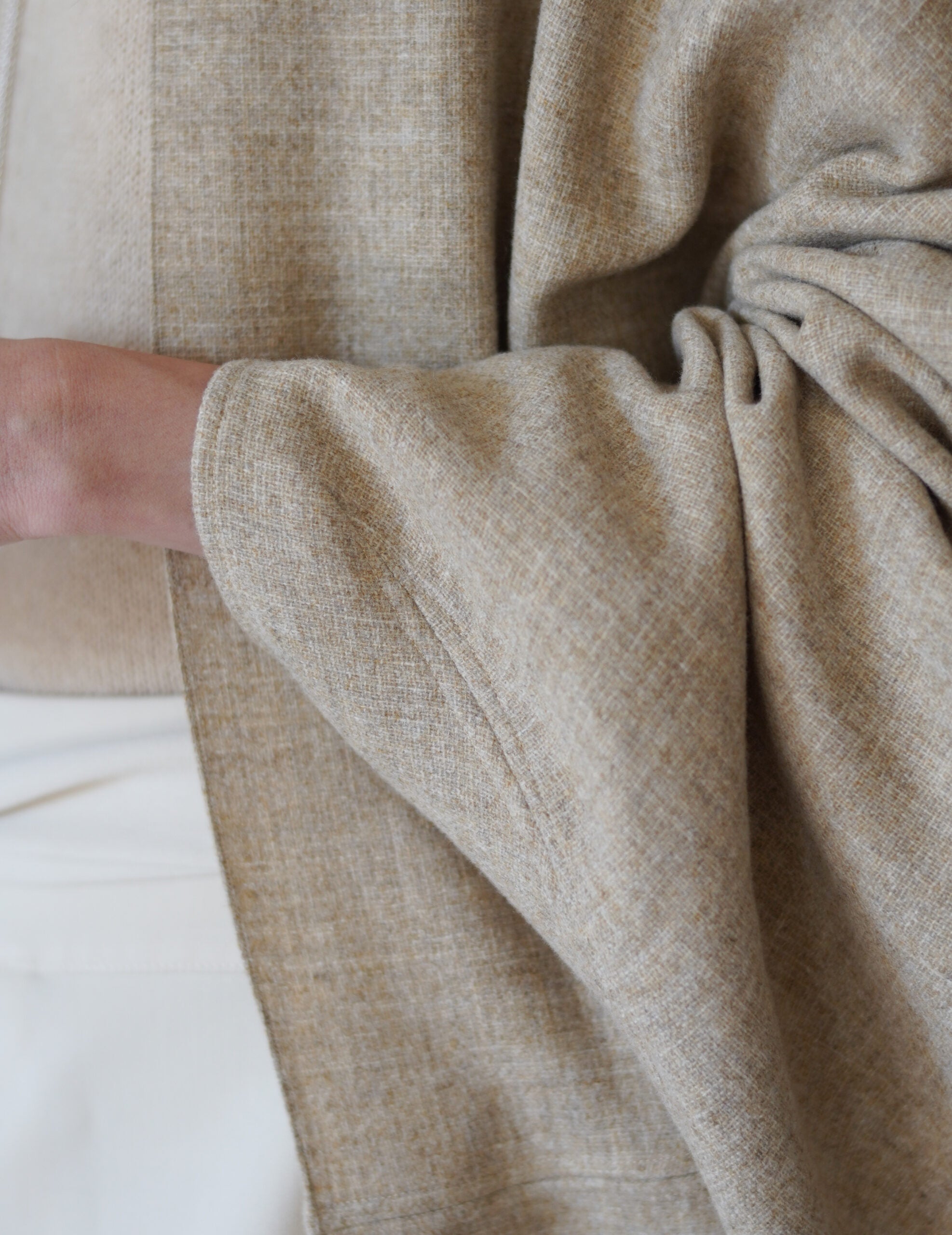 Fabiola Wool Cocoon Coat・Beige Melange