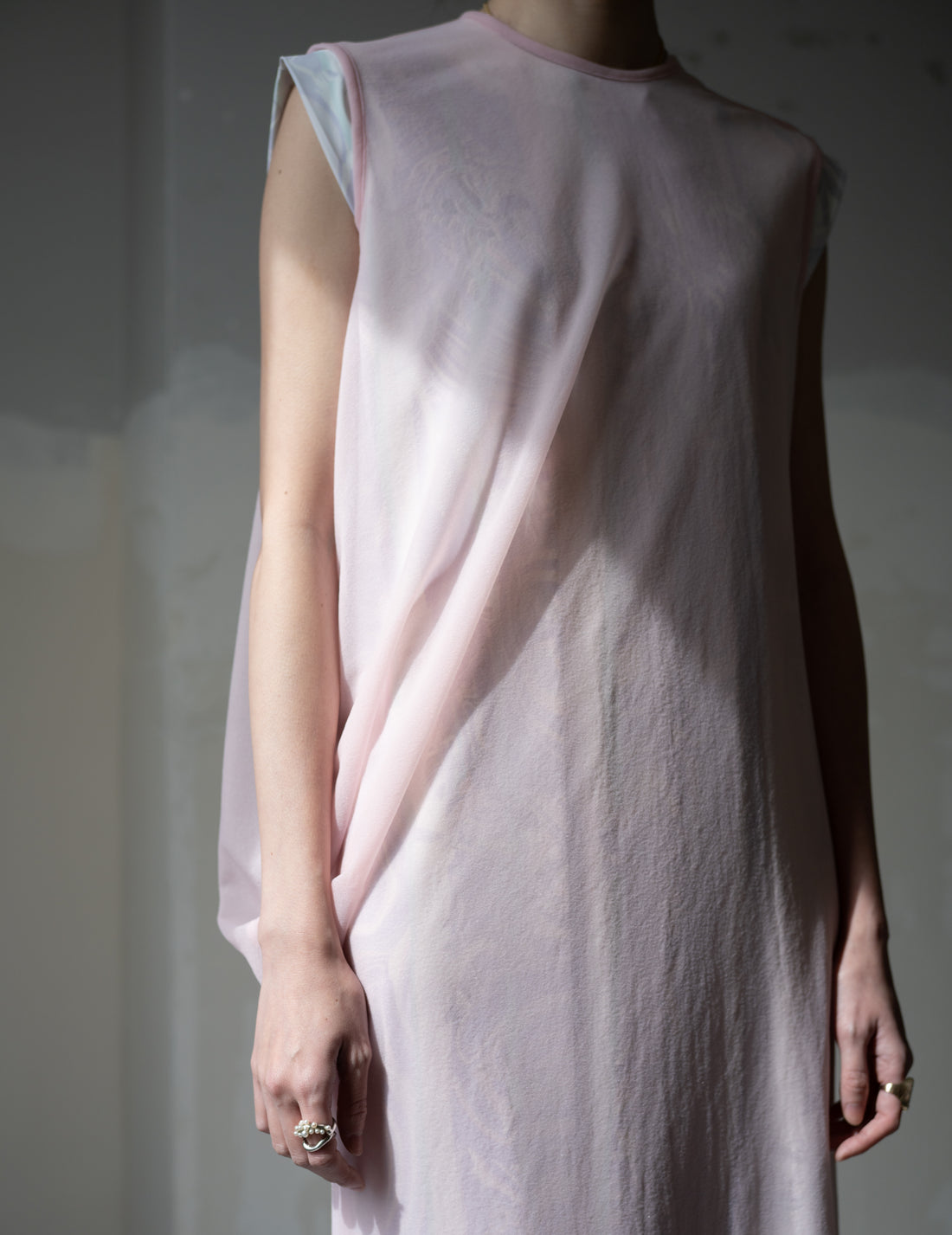 Marble Print Jersey Dress・Purple