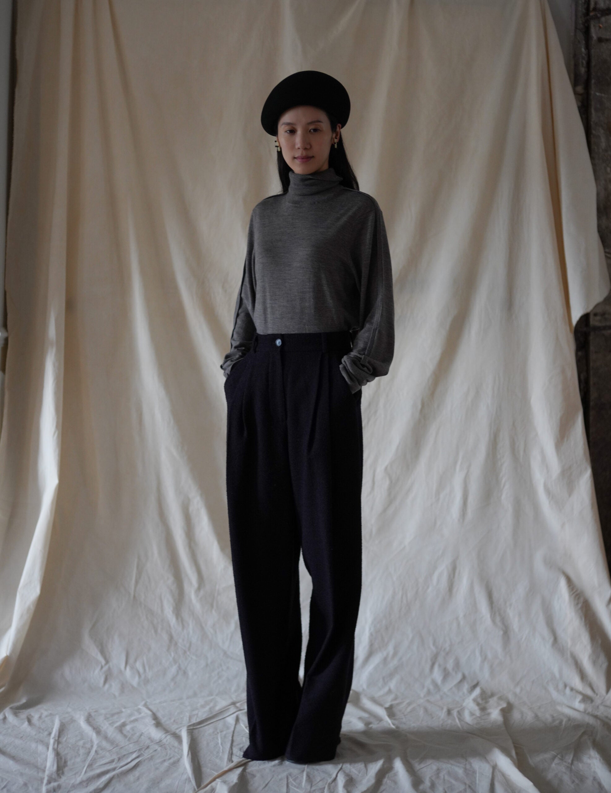 Adila 羊毛氈貝雷帽・黑色