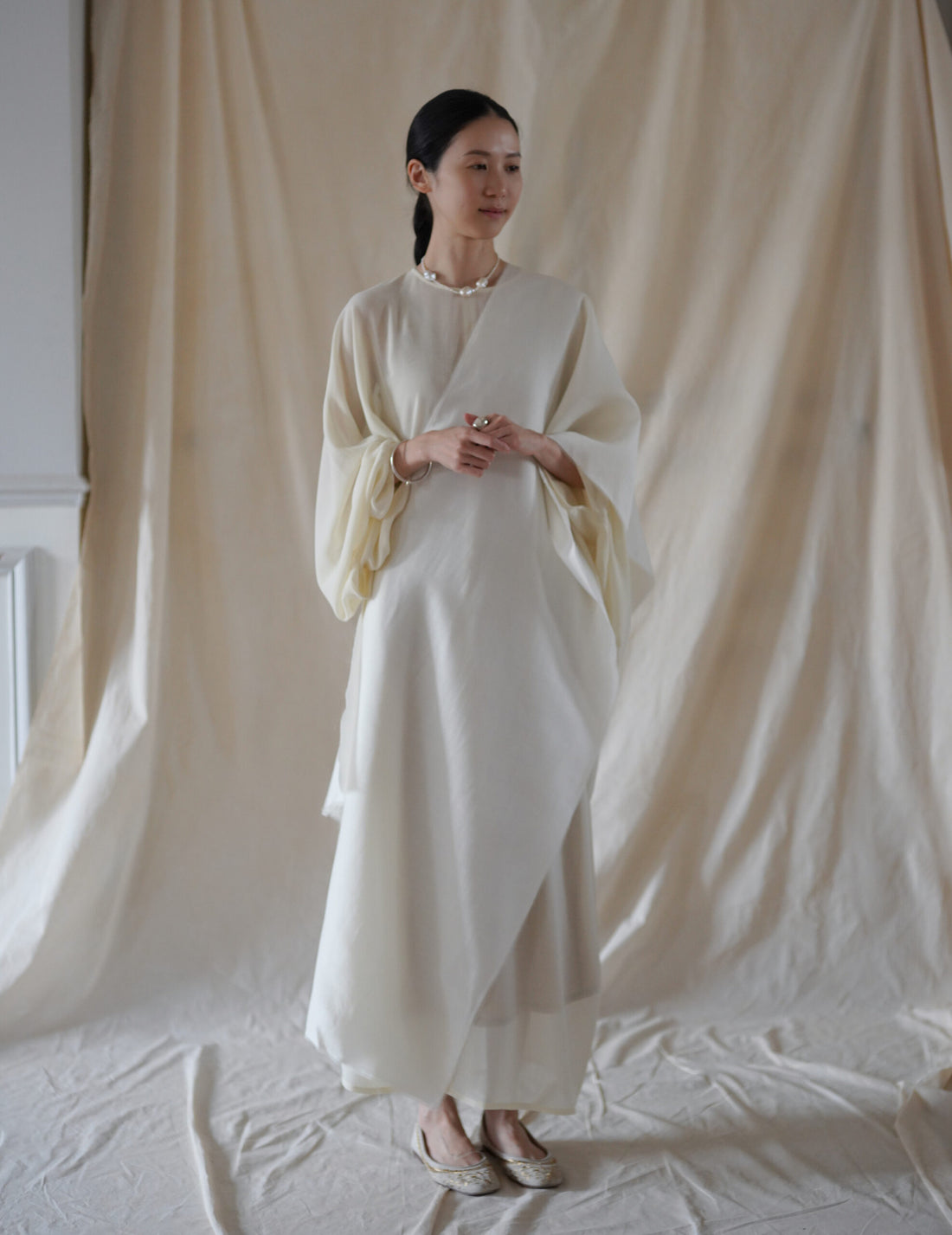 Macha Scarf Raw・Cream Off White