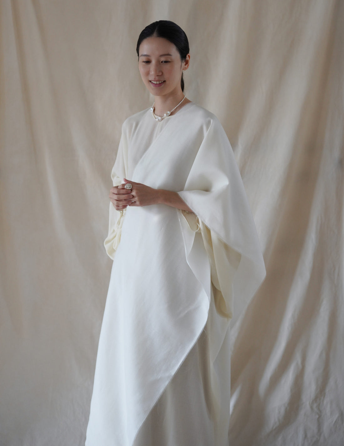 Macha Scarf Raw・Cream Off White