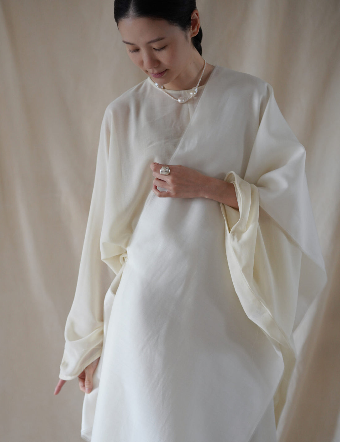 Macha Scarf Raw・Cream Off White