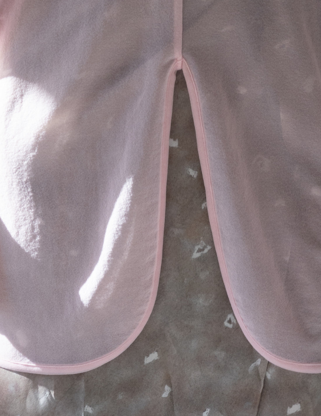 Draped Jersey Sheer Sleeveless Top・Pink
