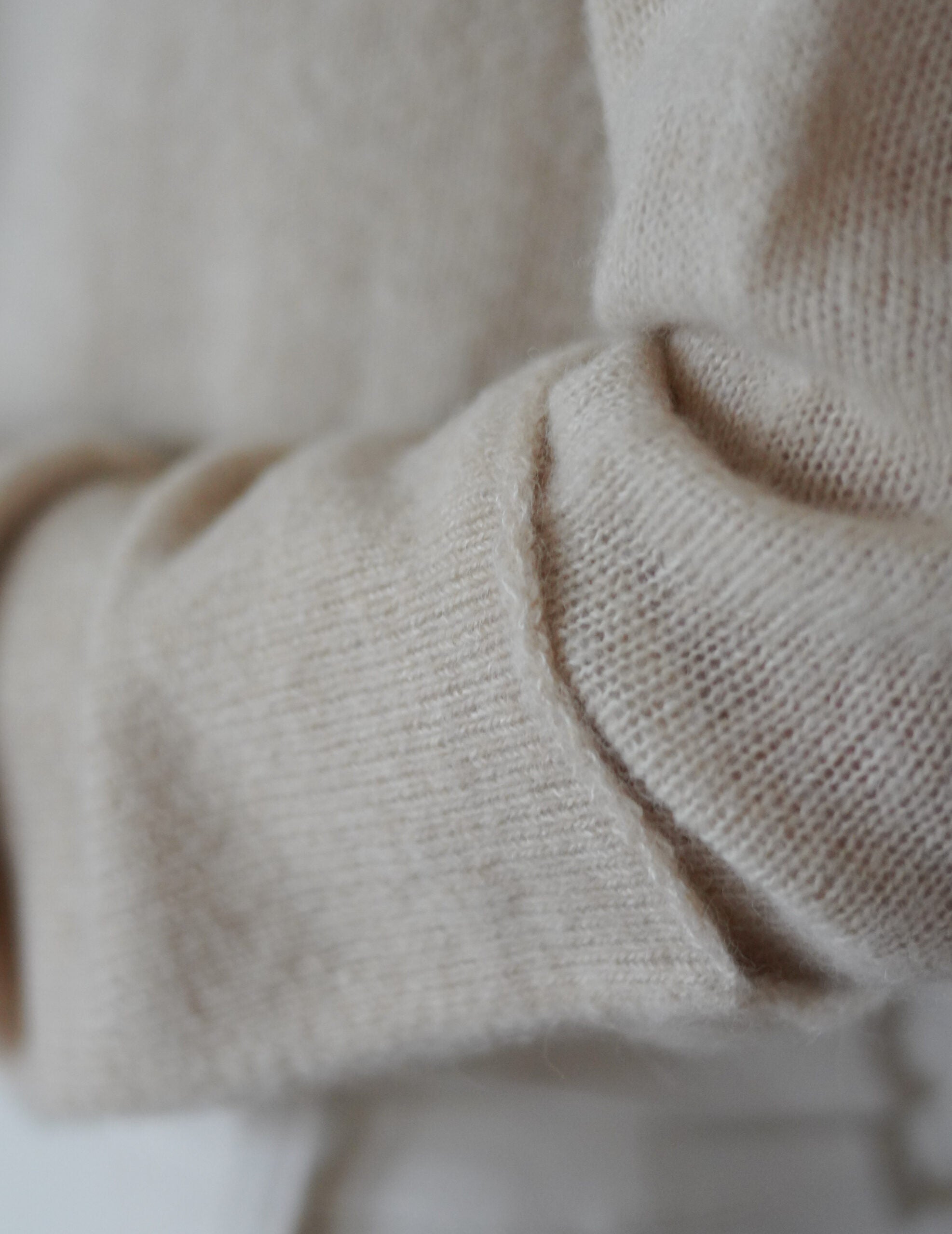 Hana 羊絨蠶絲長手套・象牙白