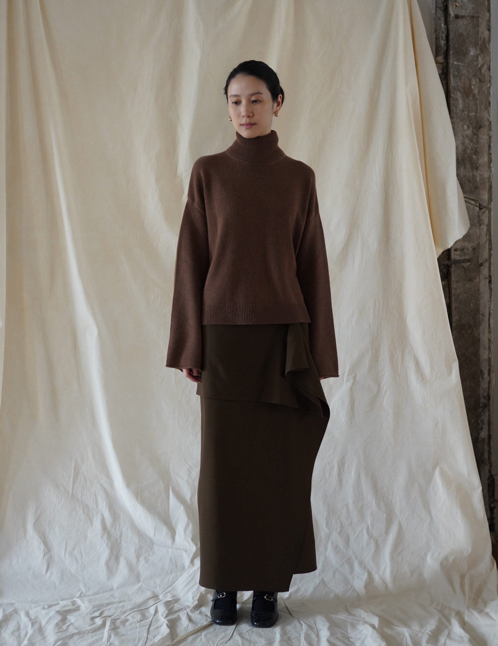 Alicia Cashmere Sweater・Khaki Brown