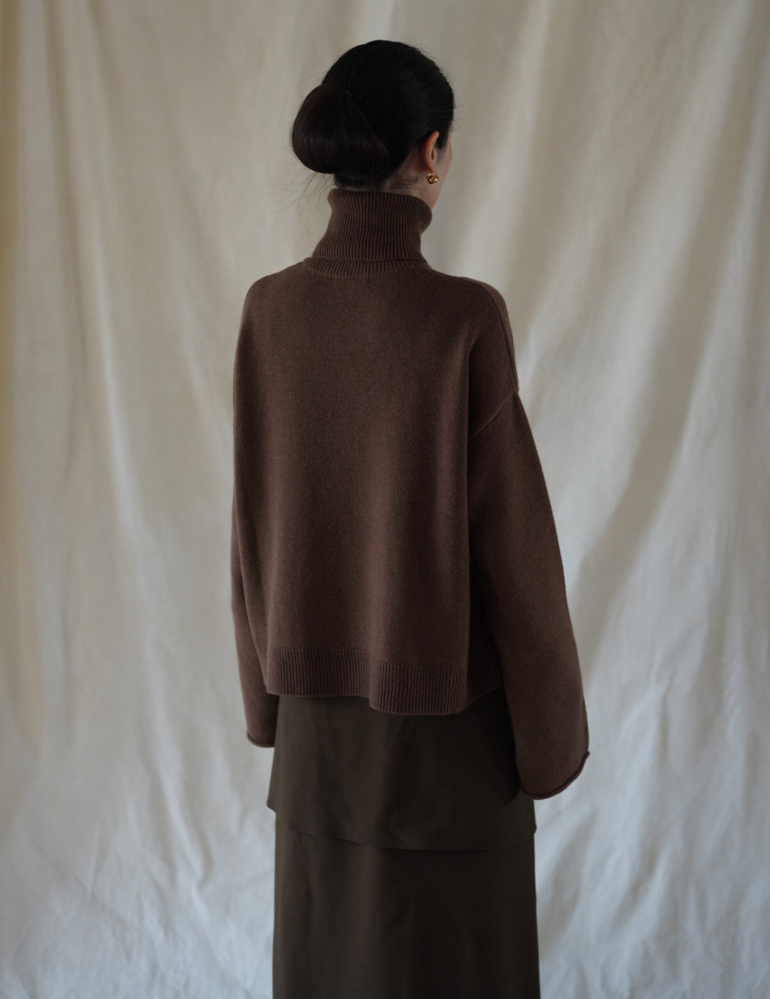 Alicia Cashmere Sweater・Khaki Brown
