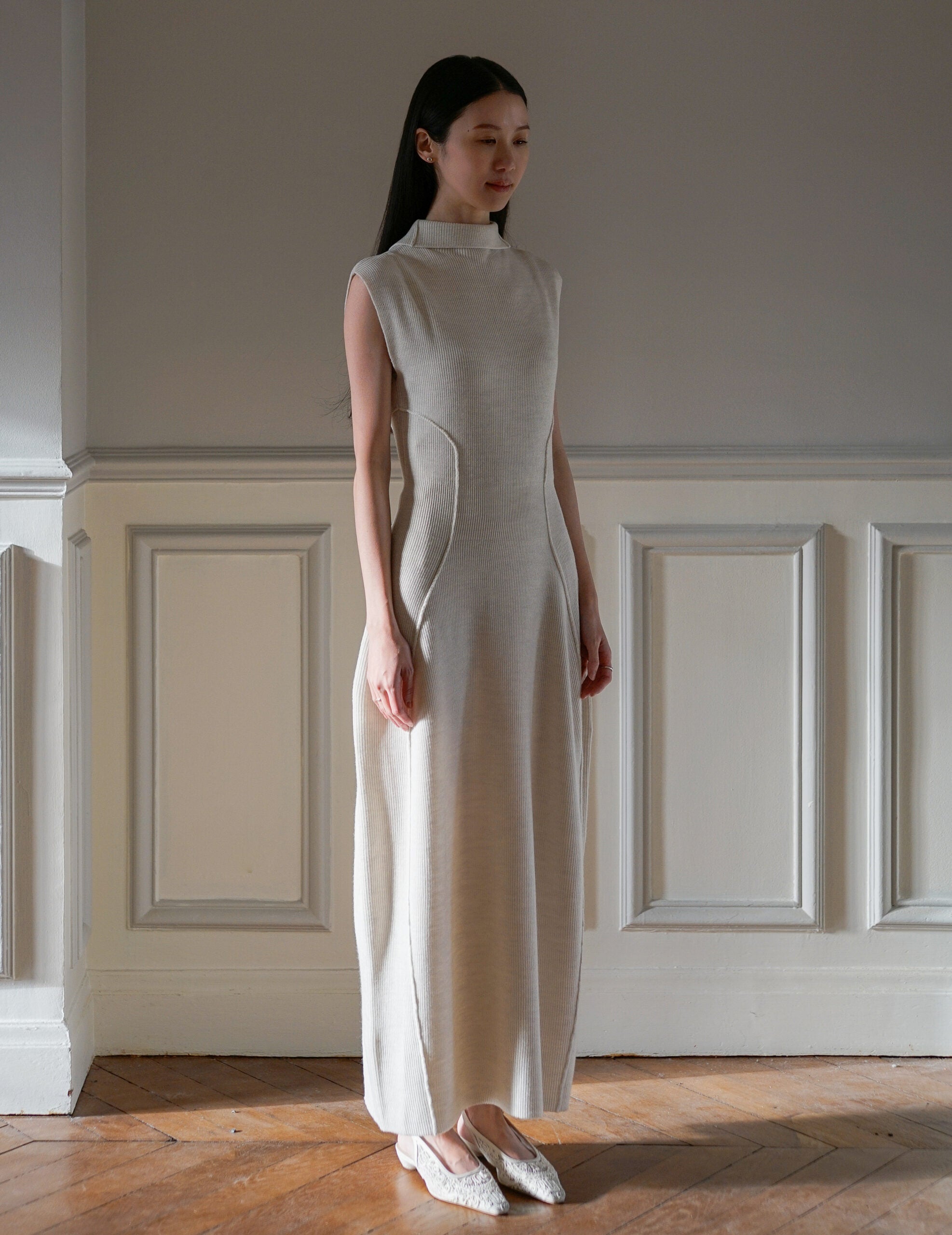 Karlina Knit Dress・Ivory