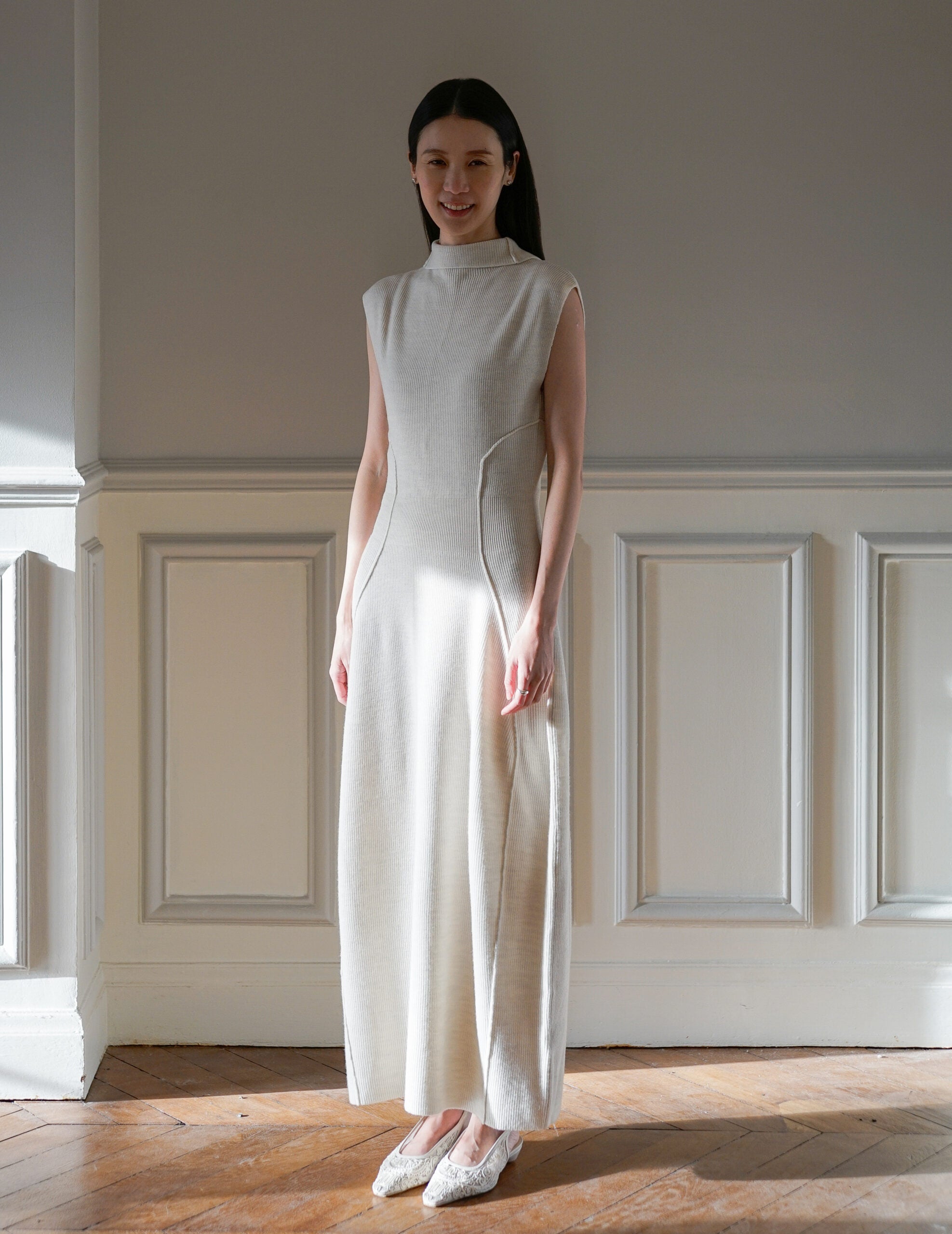 Karlina Knit Dress・Ivory