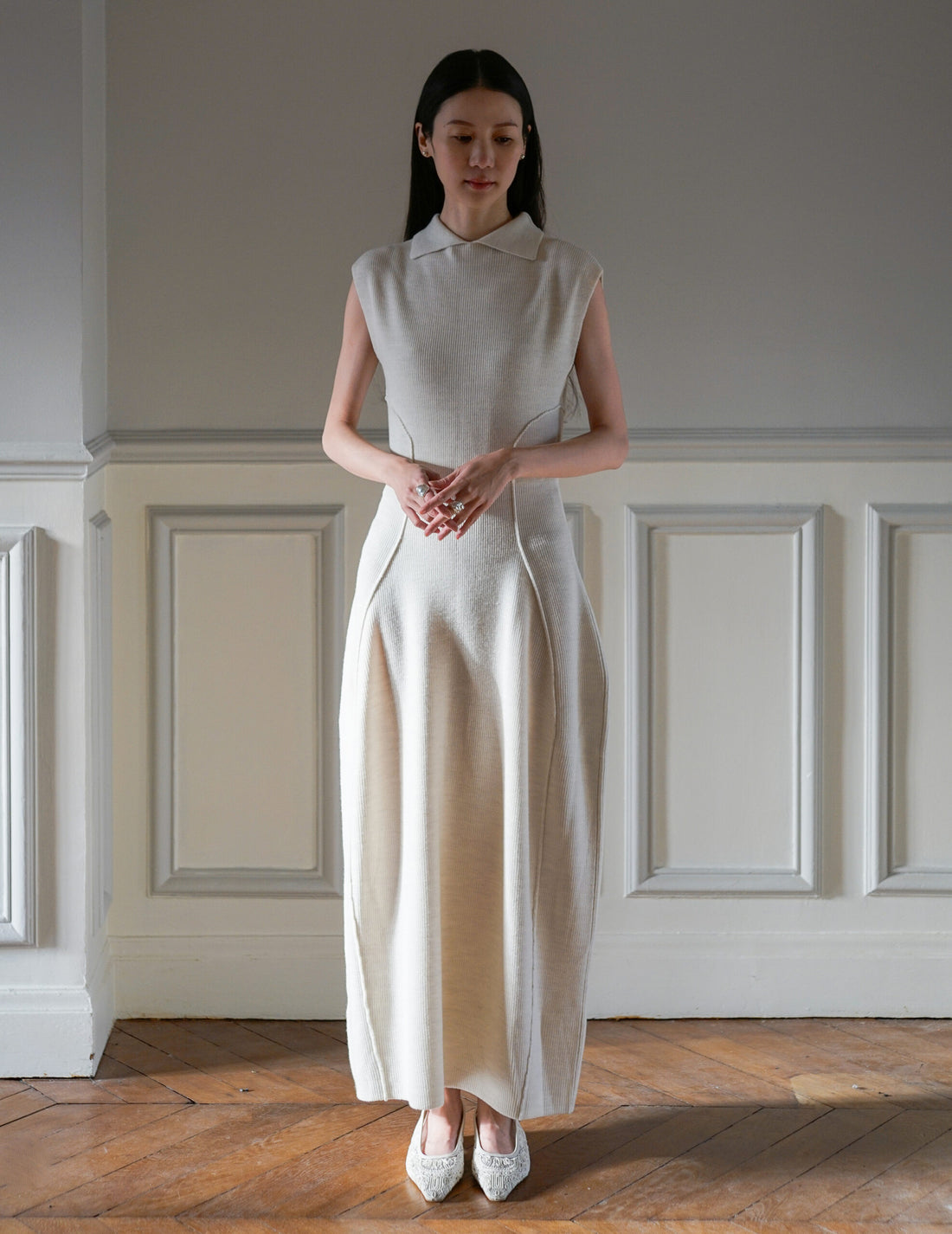 Karlina Knit Dress・Ivory